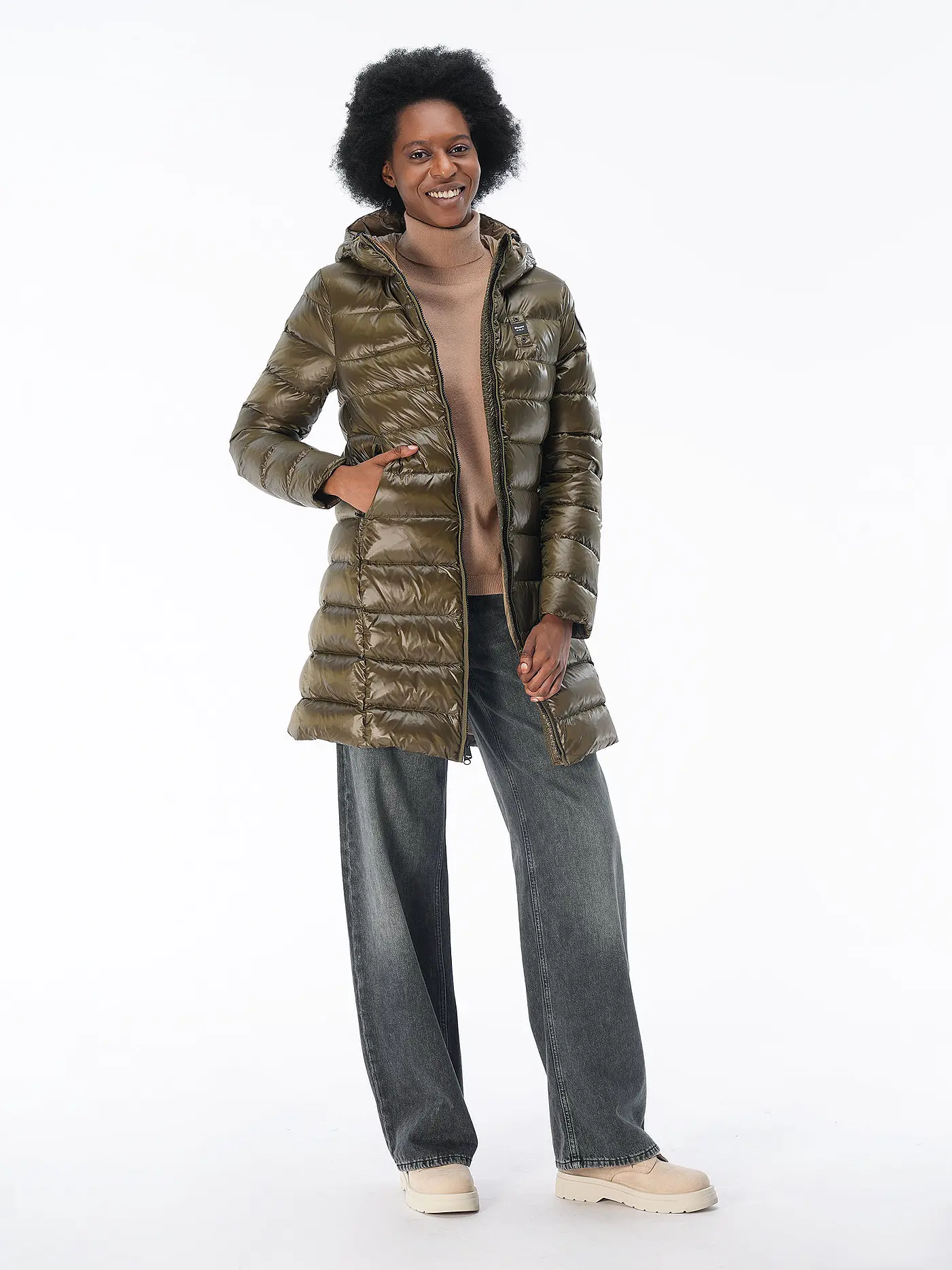 BLAUER | Daunenmantel | olive