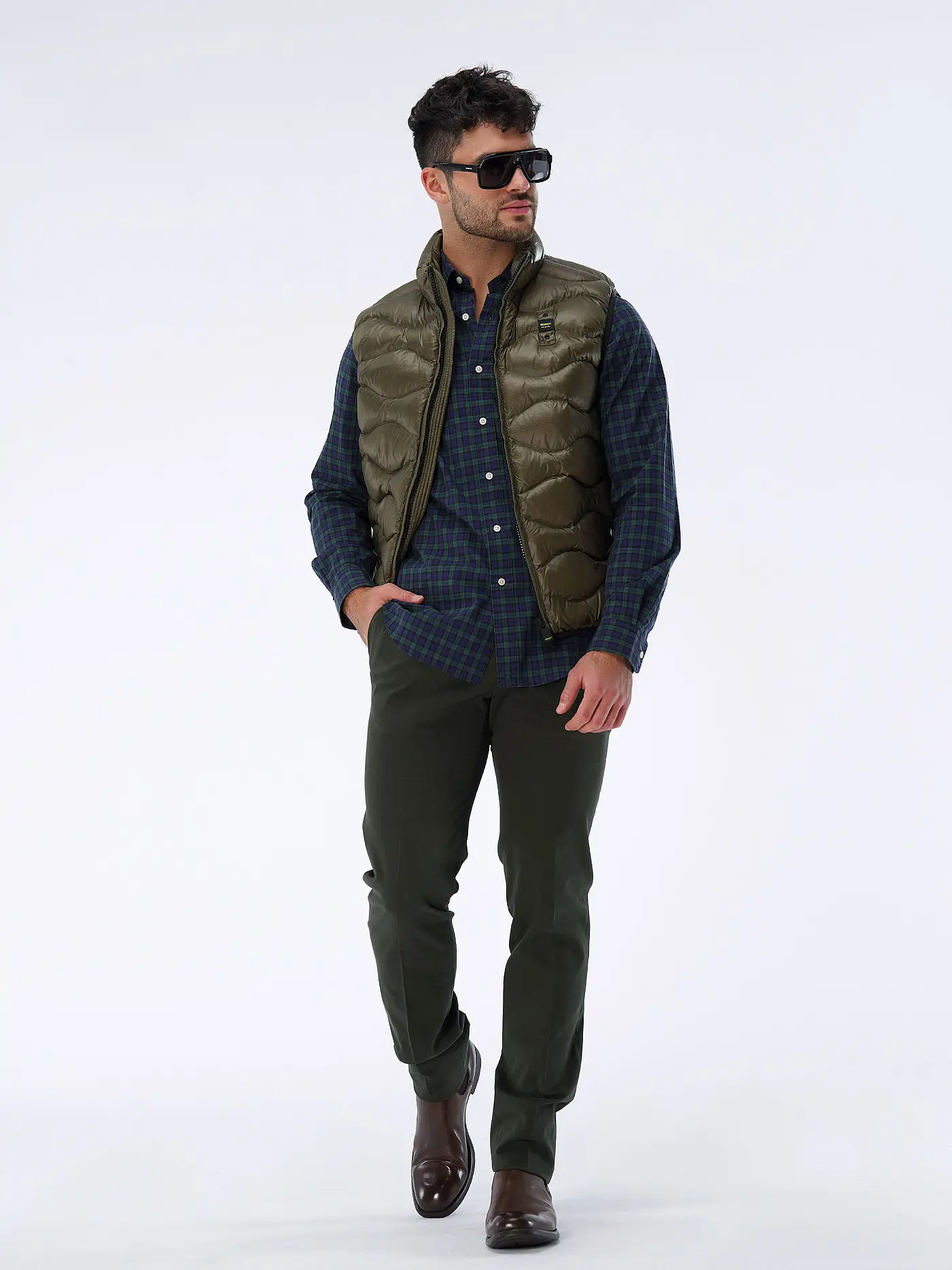 BLAUER | Steppgilet | olive