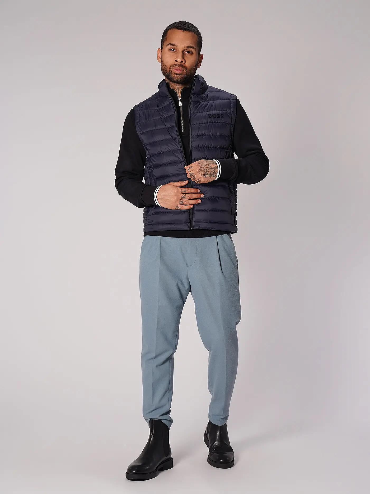 BOSS | Steppgilet | blau