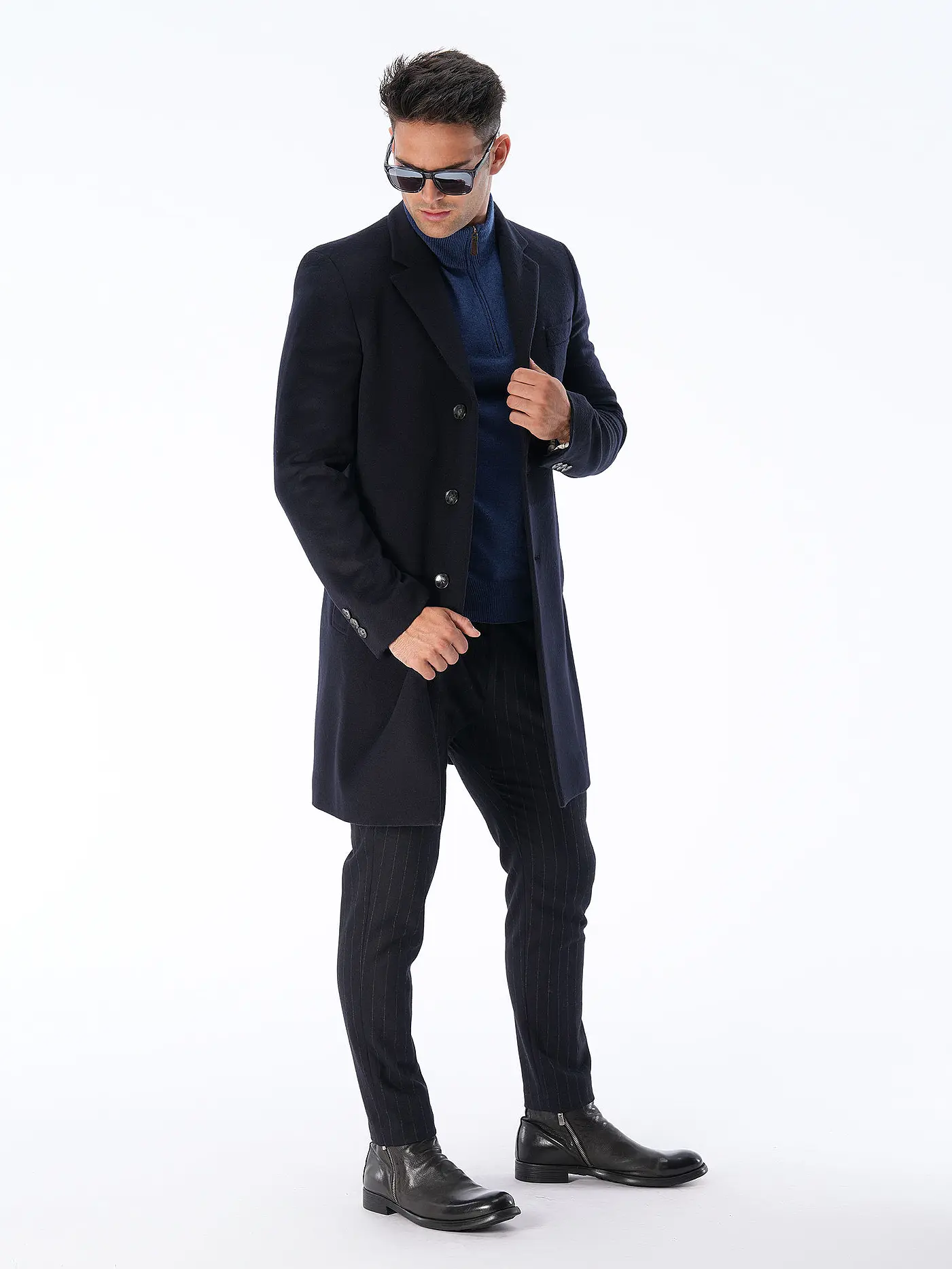 BOSS | Wollmantel | blau