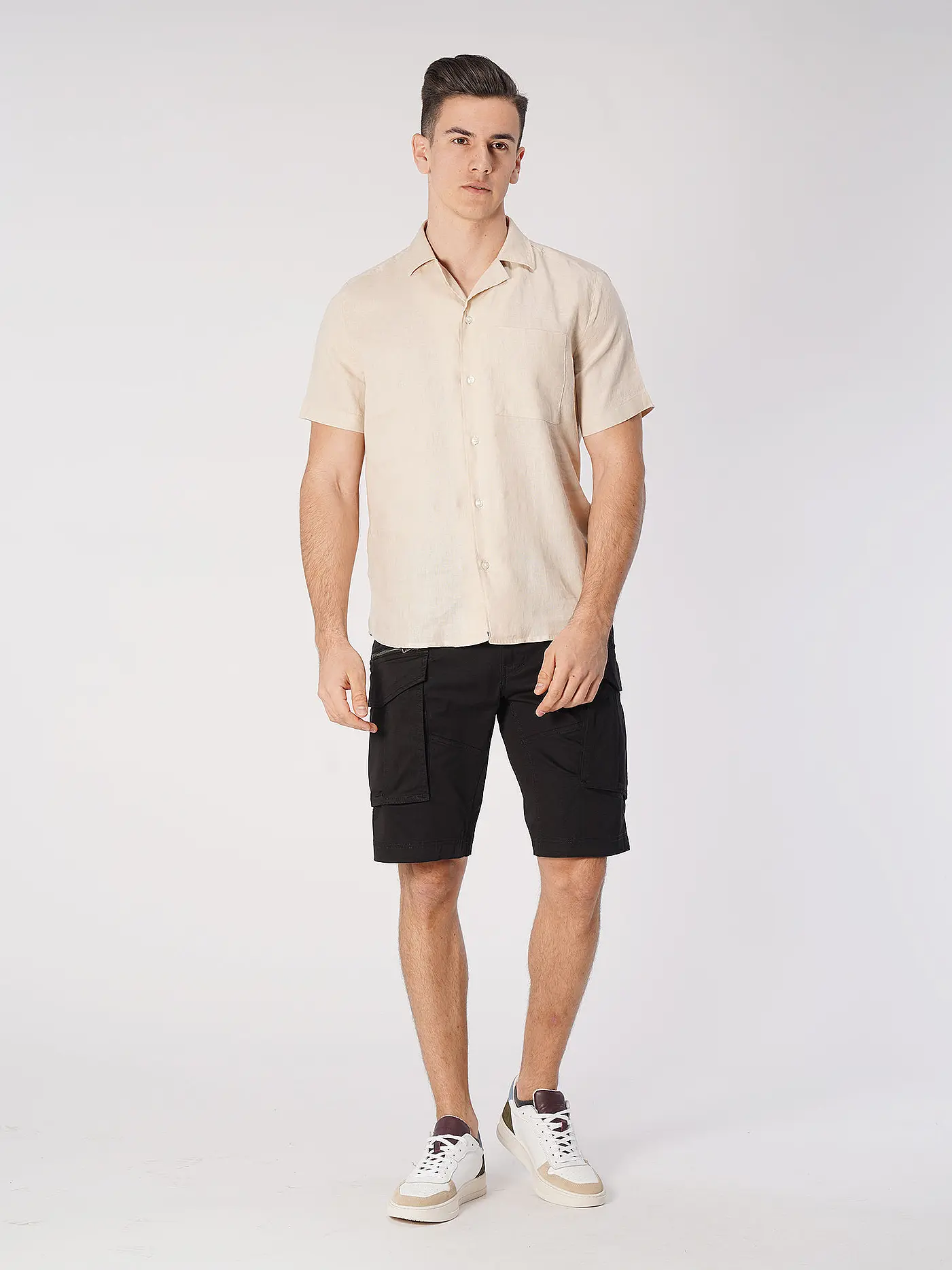 HUGO | Leinenhemd | beige