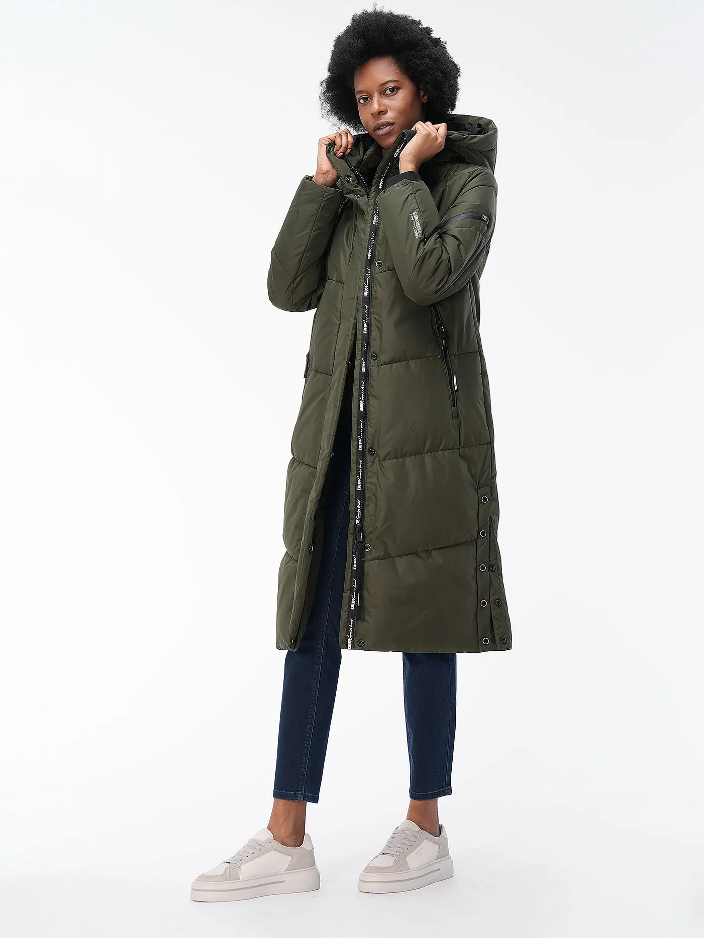 KHUJO | Steppmantel | olive