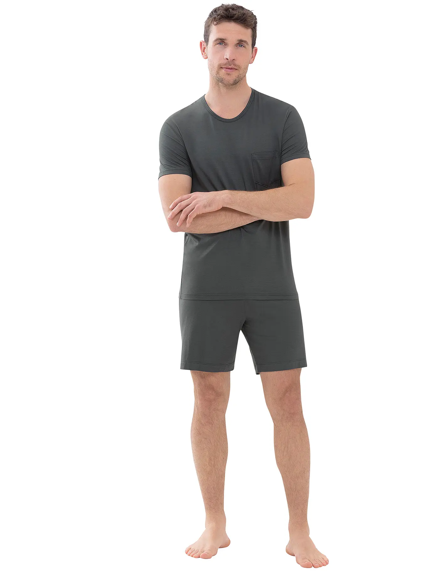 MEY | Pyjamashirt | grau