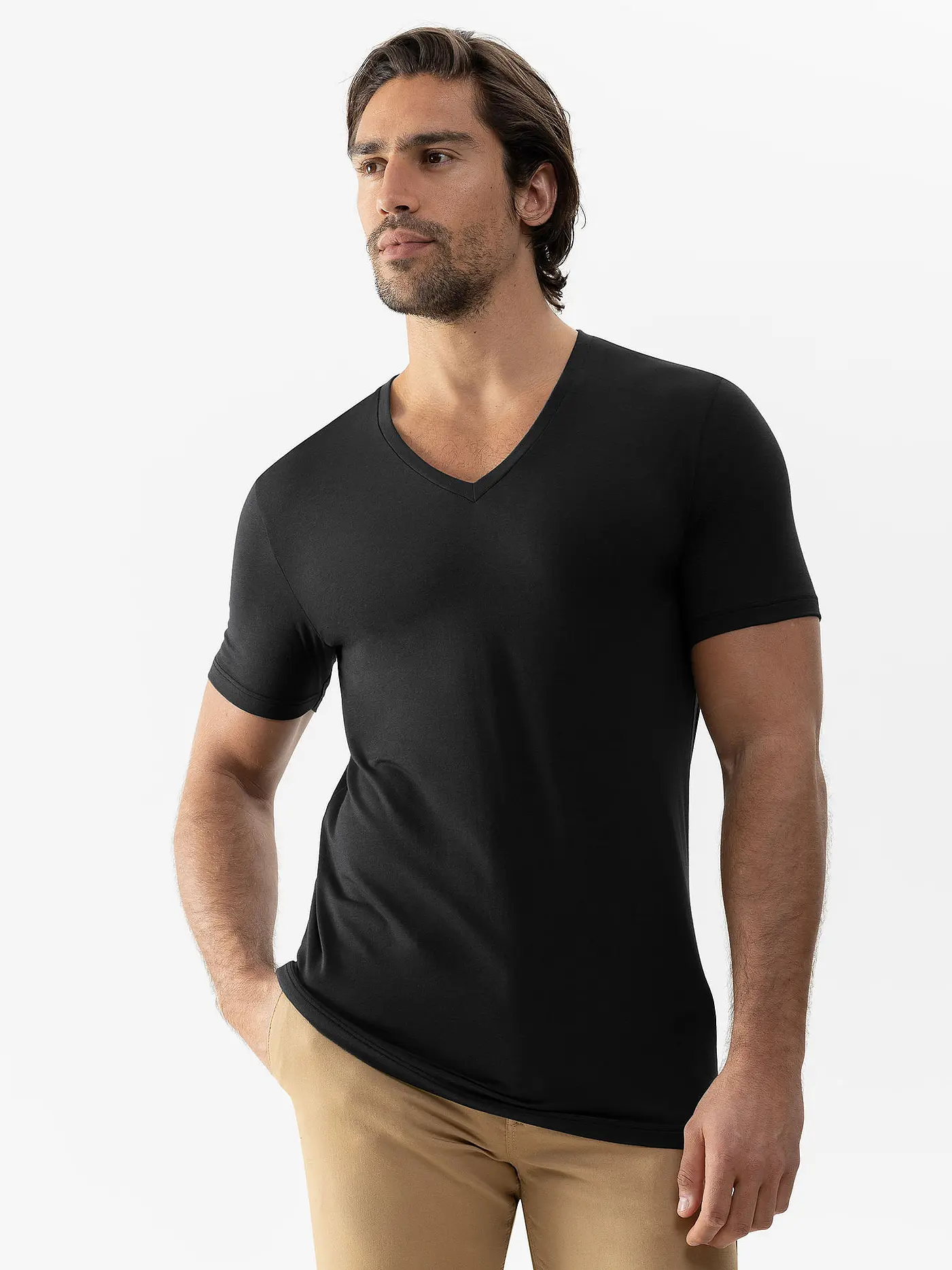 MEY | Pyjamashirt | schwarz