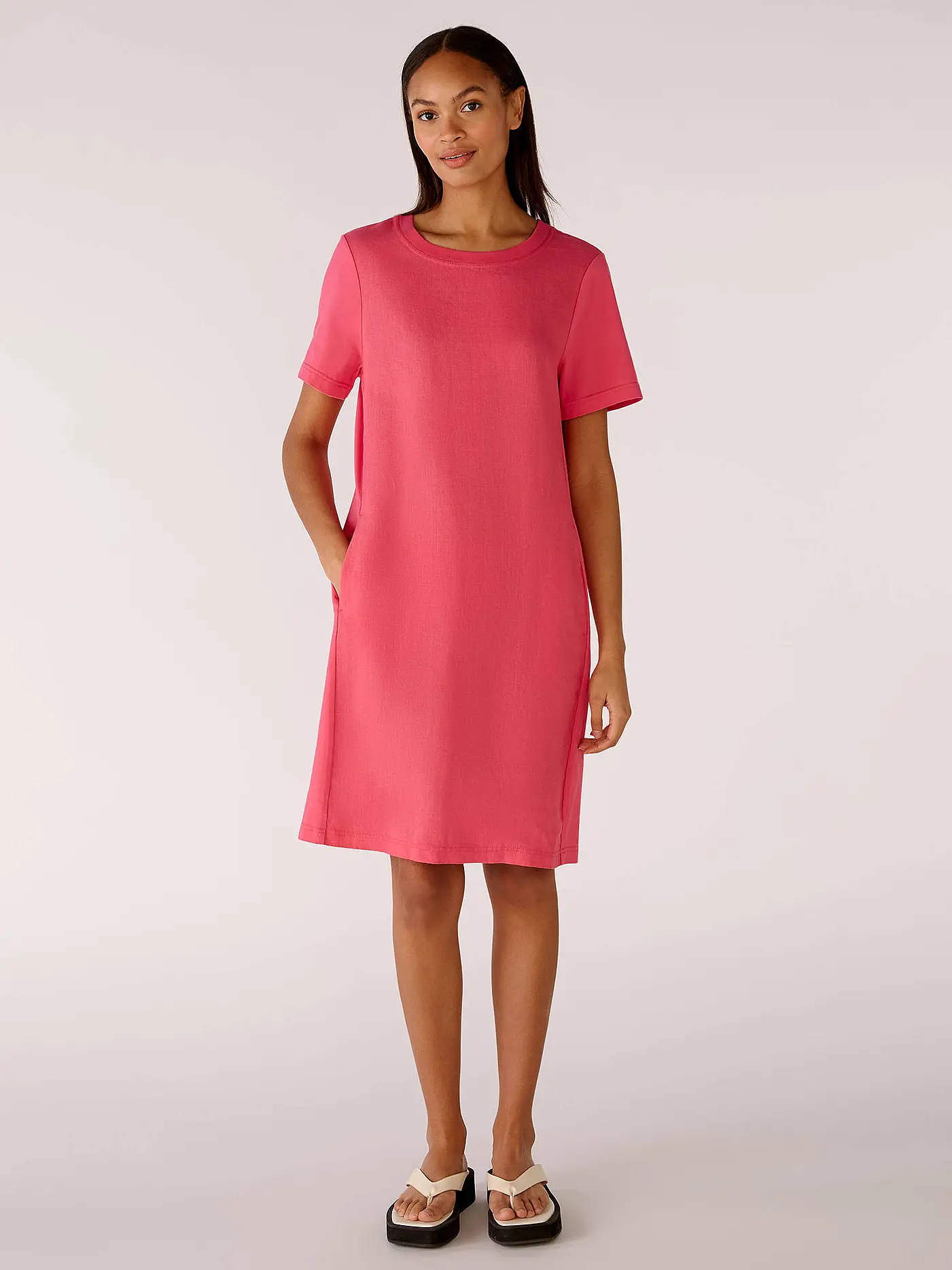 OUÍ | Leinenkleid | pink