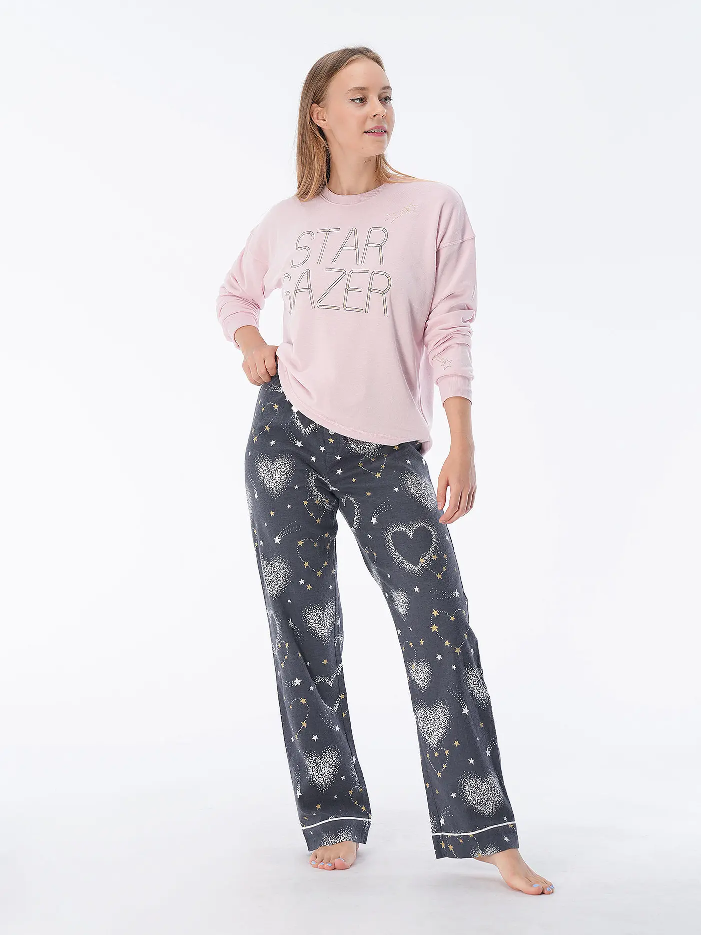 P.J.SALVAGE | Pyjamahose | grau