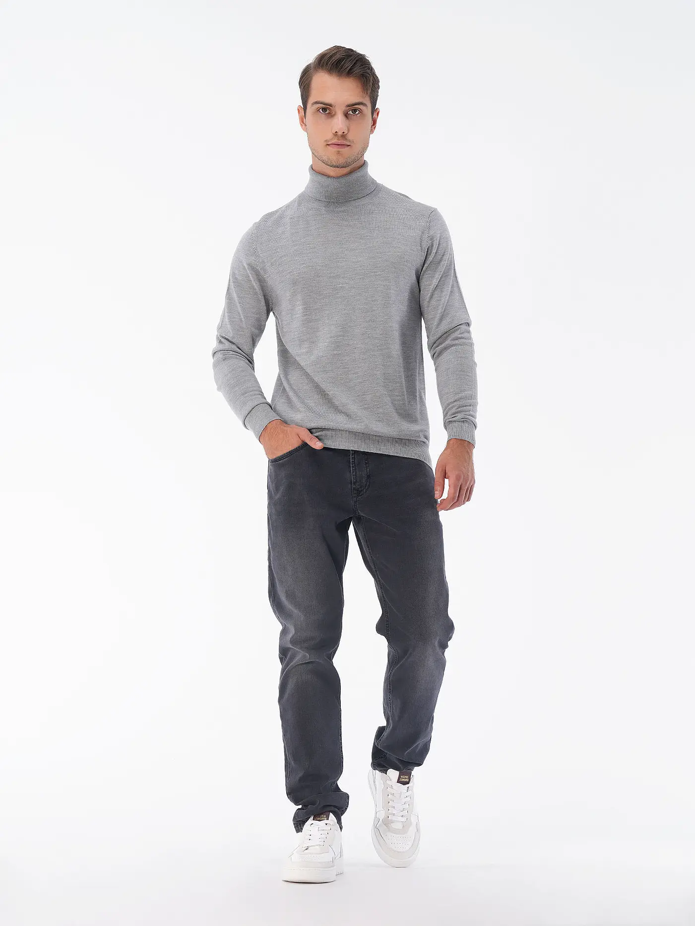 PROFUOMO | Rollkragenpullover | hellgrau