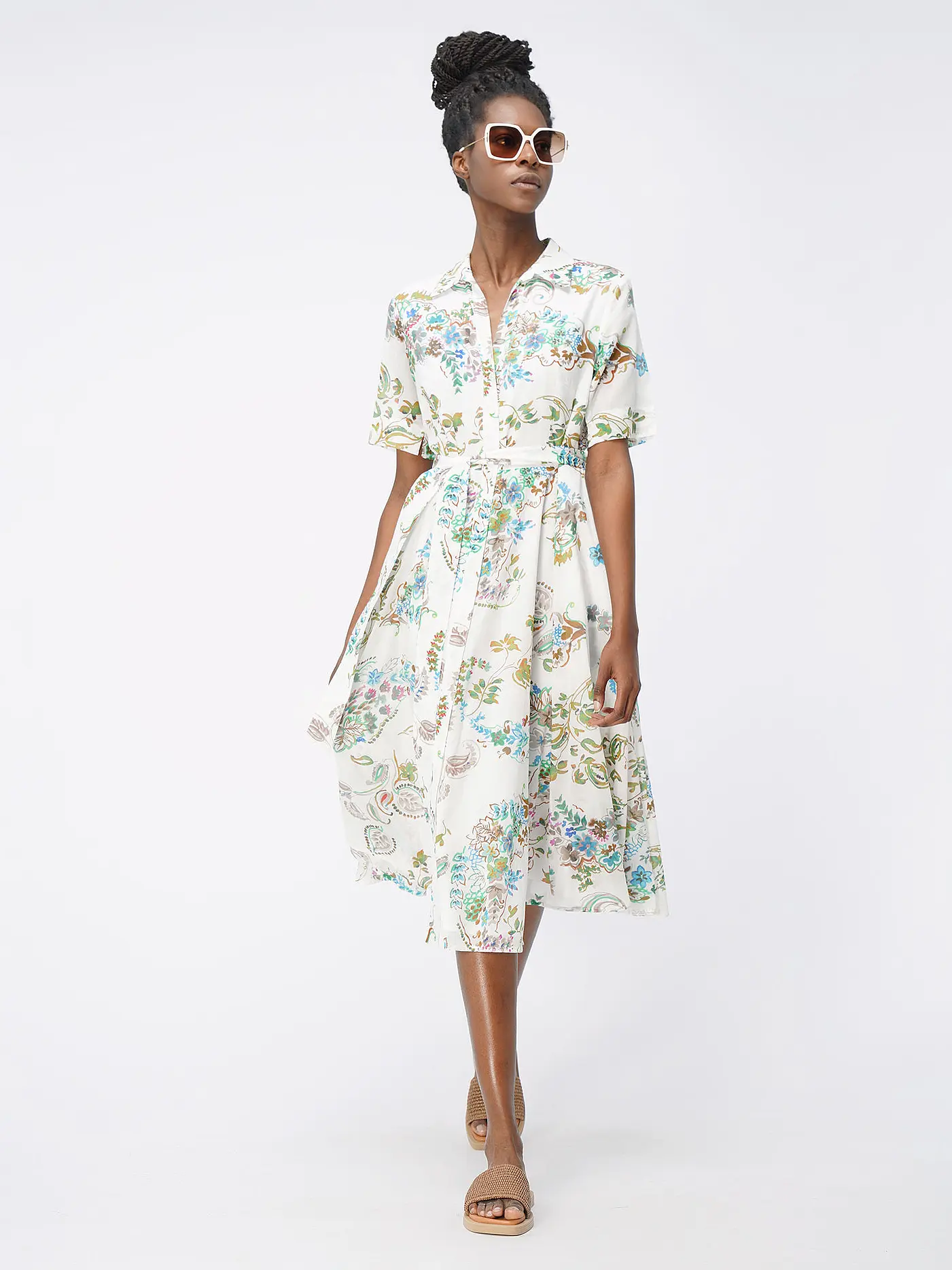 RIANI | Hemdblusenkleid | weiss