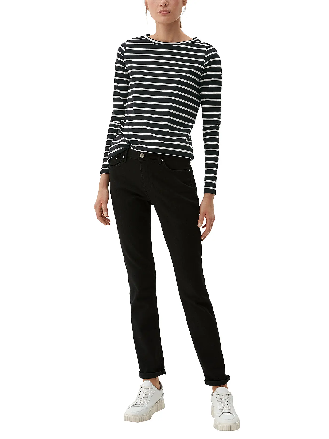 S.OLIVER | Langarmshirt | schwarz