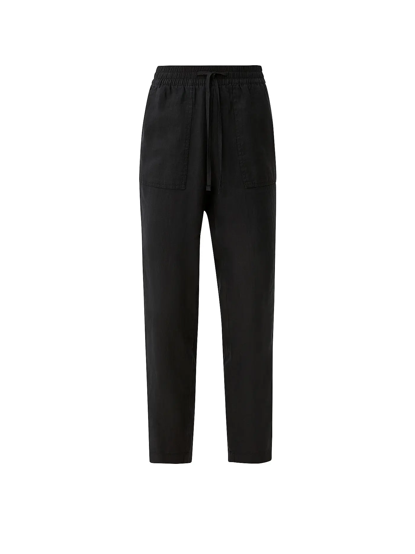 S.OLIVER | Leinenhose | schwarz