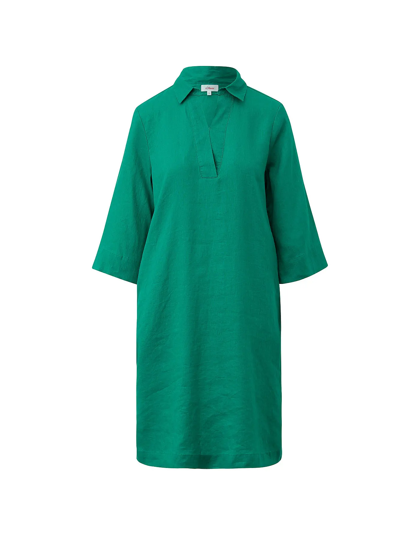 S.OLIVER | Leinenkleid | grün
