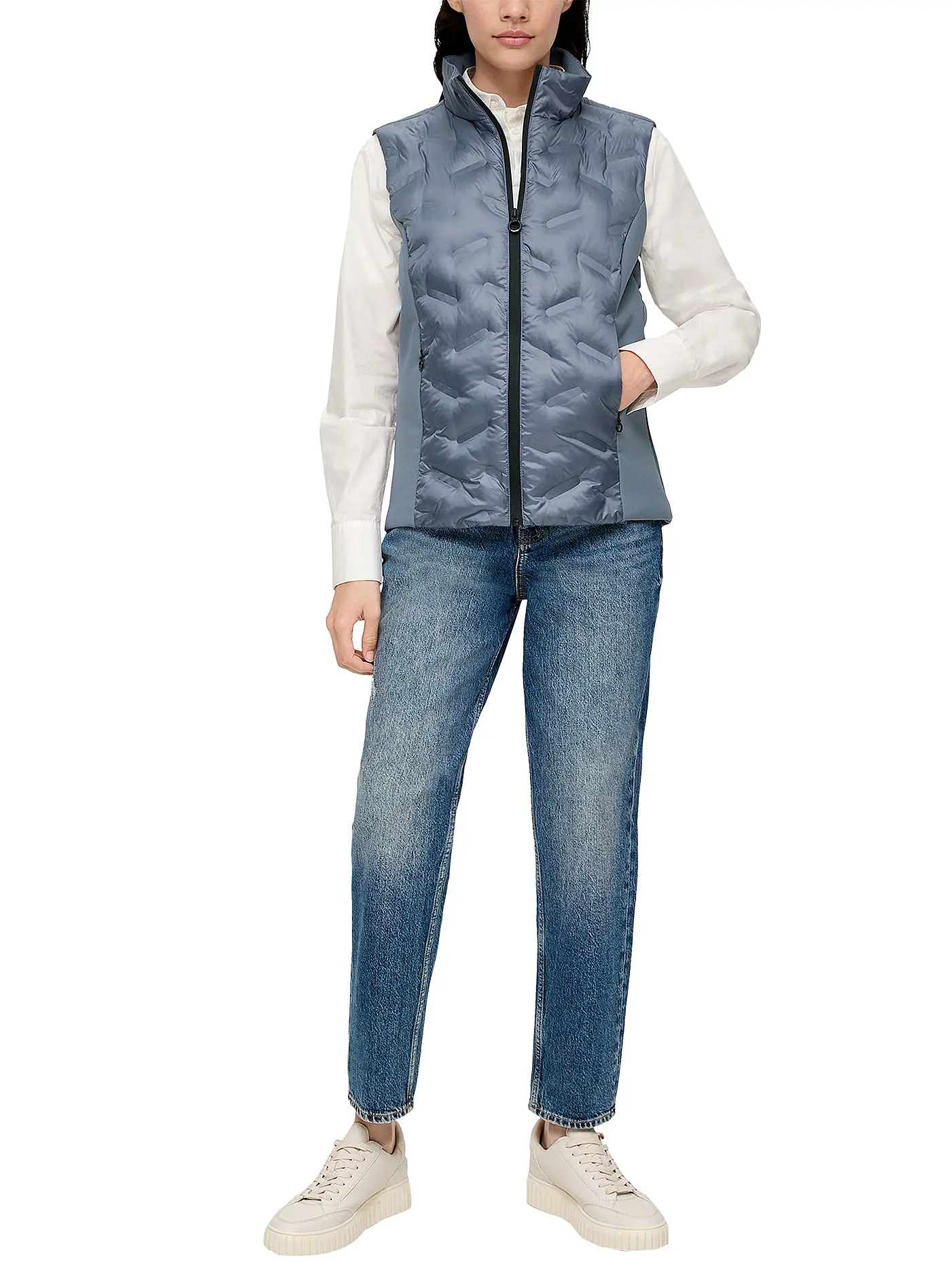 S.OLIVER | Steppgilet | grau