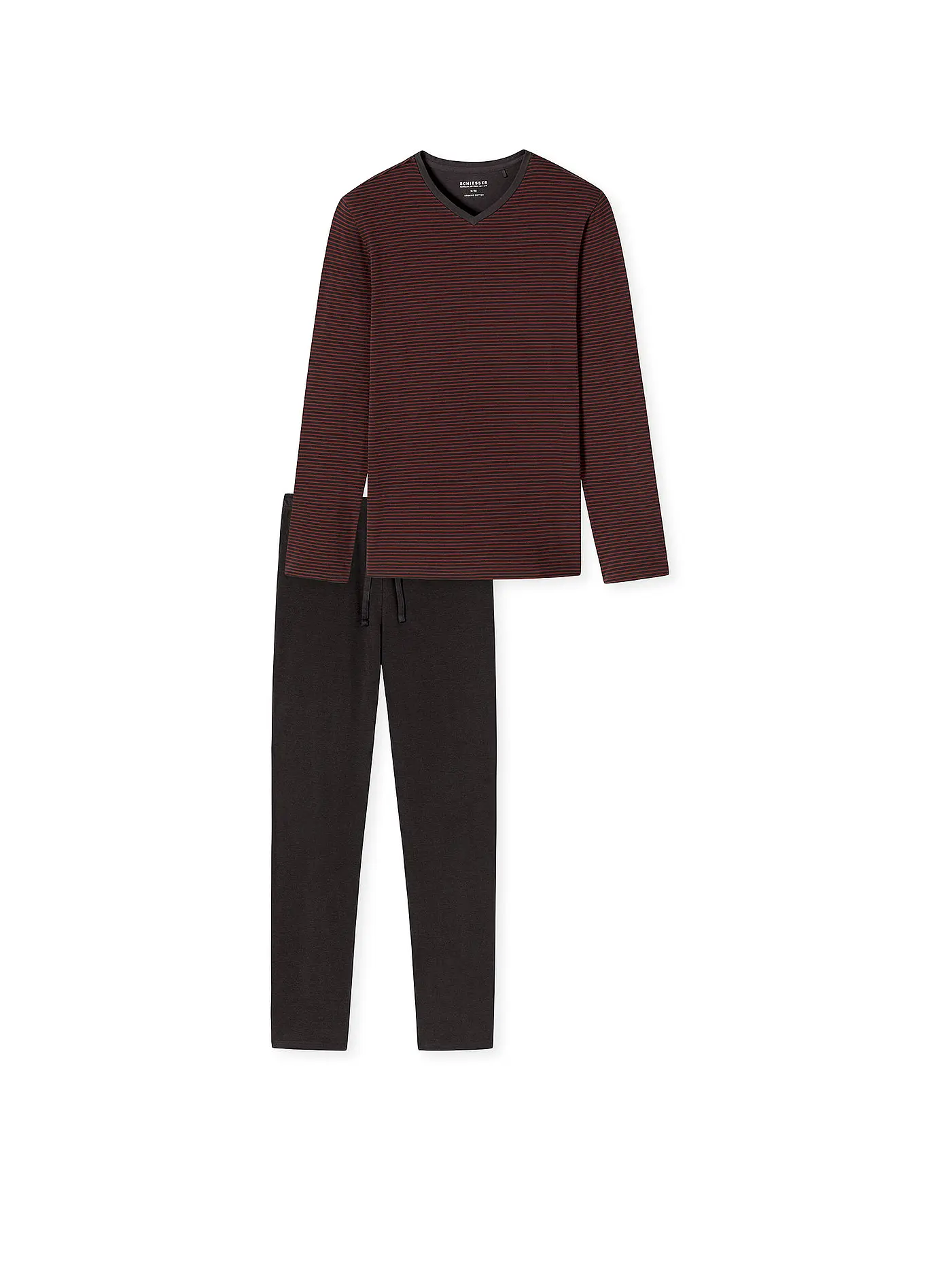 SCHIESSER | Pyjama | dunkelrot