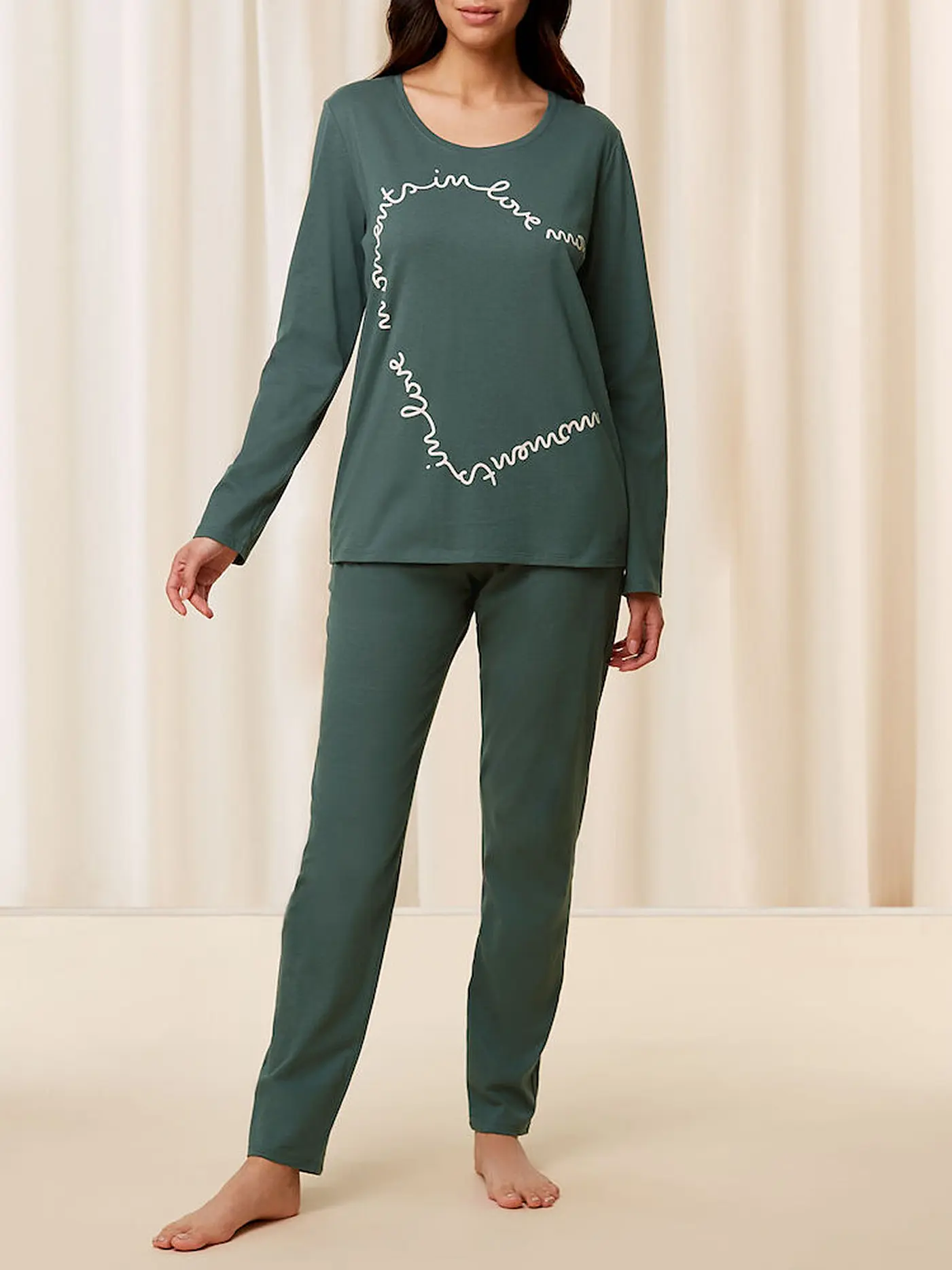 TRIUMPH | Pyjama | dunkelgrün