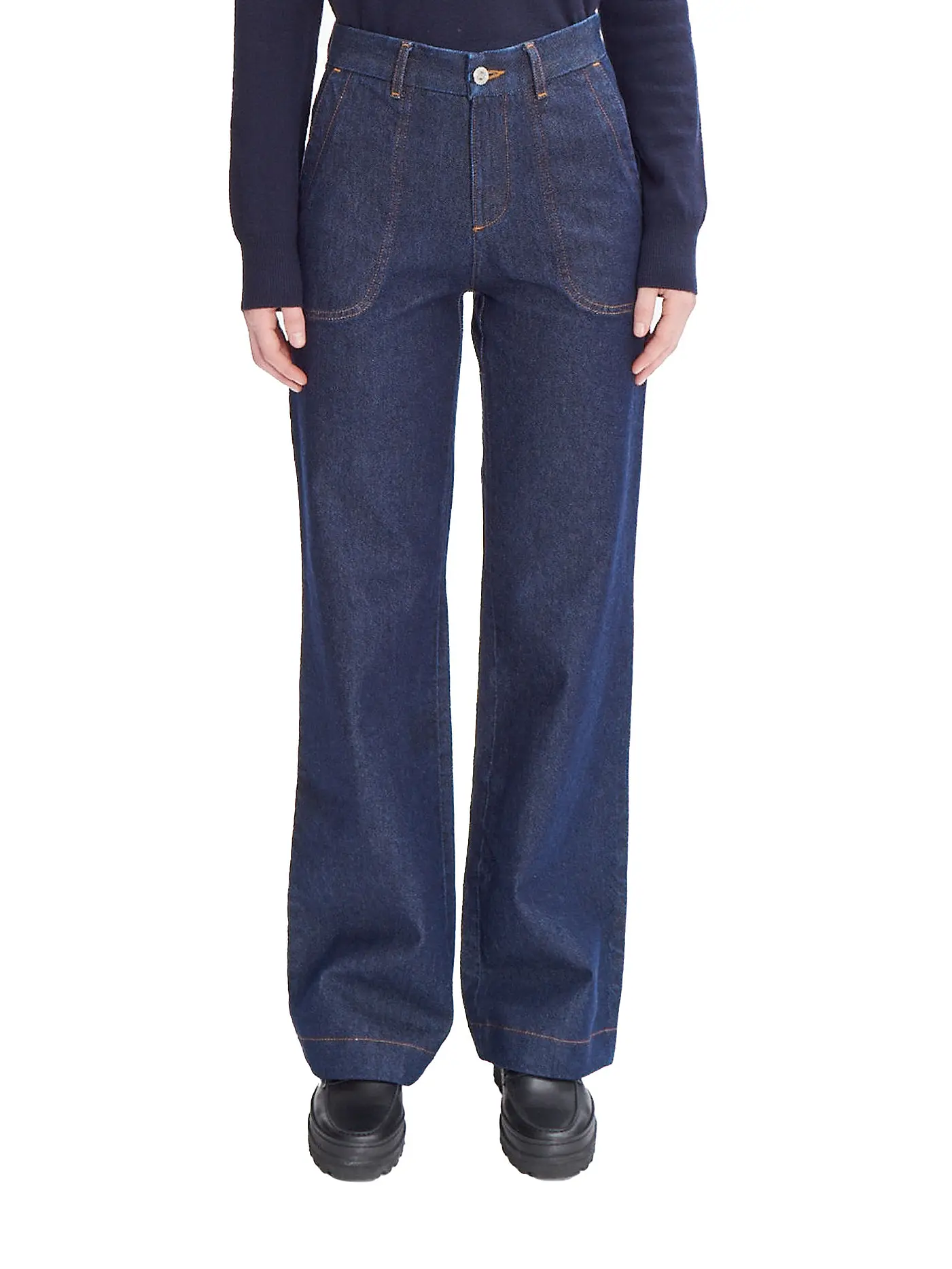A.P.C. | Jeans Wide Leg SEASIDE | dunkelblau