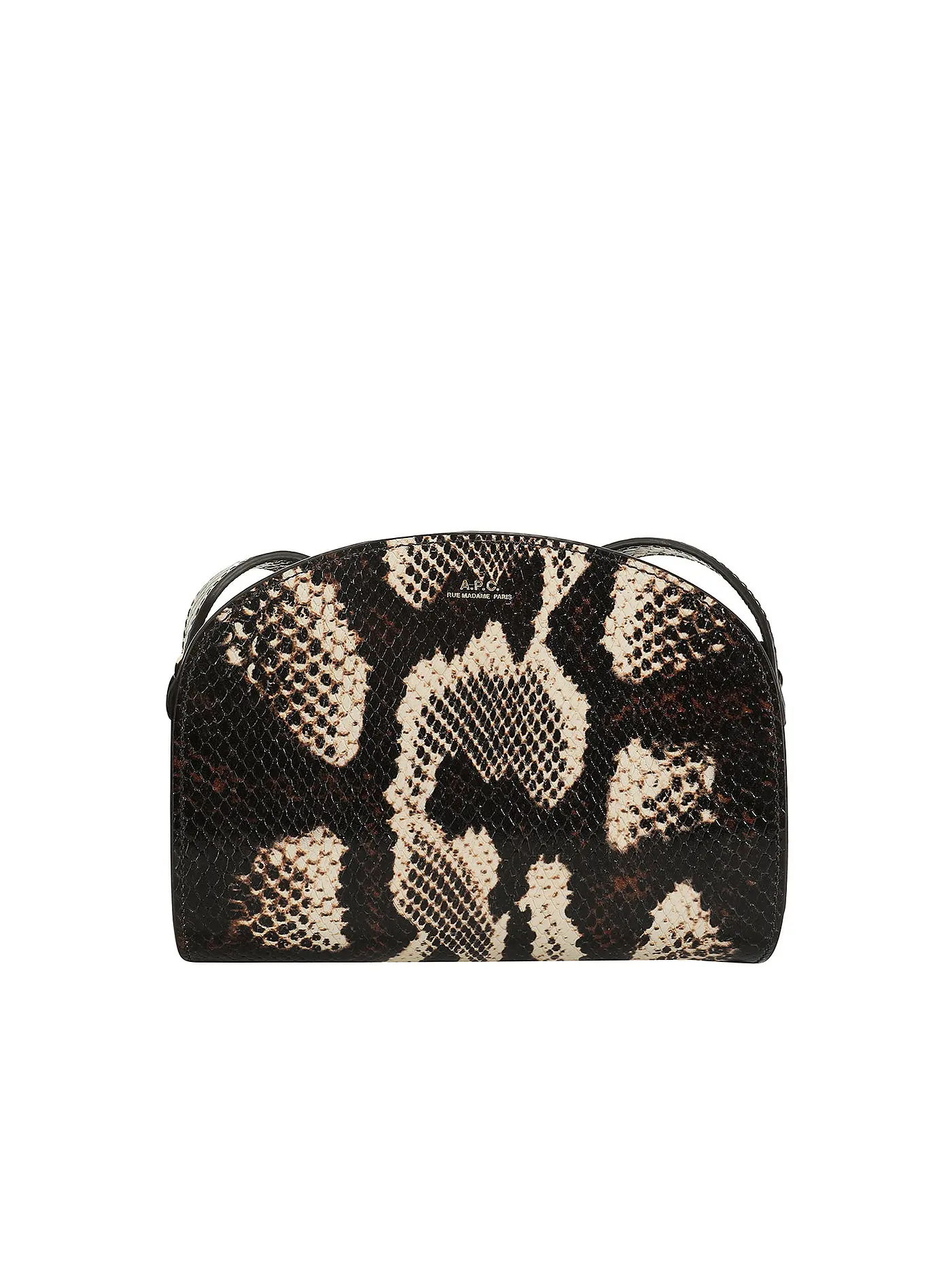 A.P.C. | Ledertasche - Mini Bag DEMI LUNE MINI | weiss