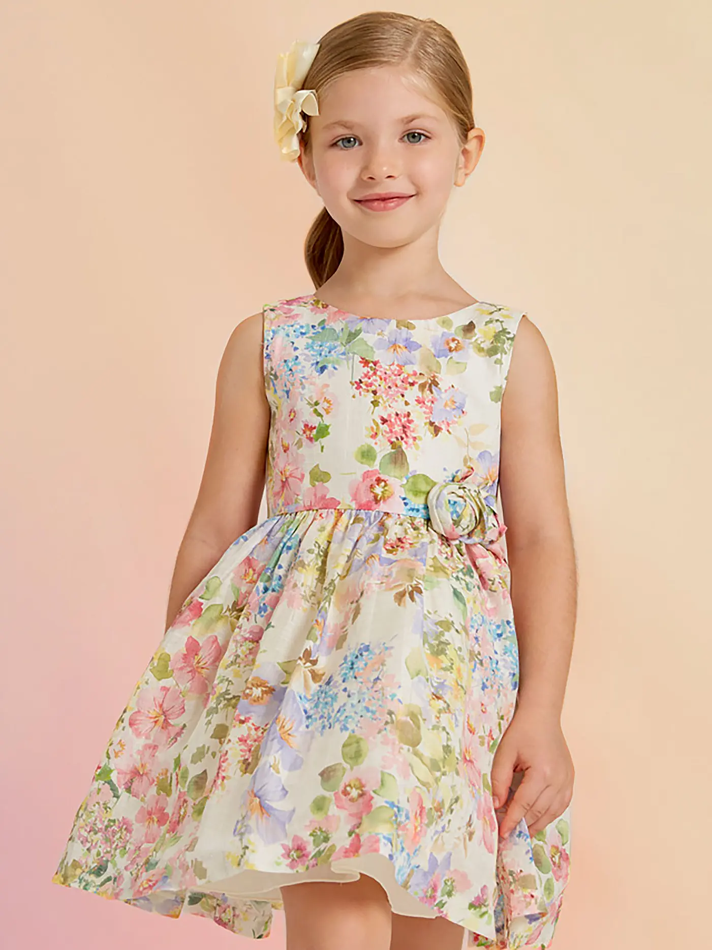 ABEL & LULA | Mädchen Leinenkleid | bunt
