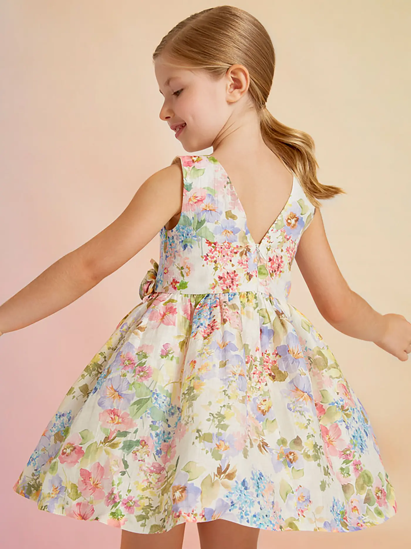 ABEL & LULA | Mädchen Leinenkleid | bunt