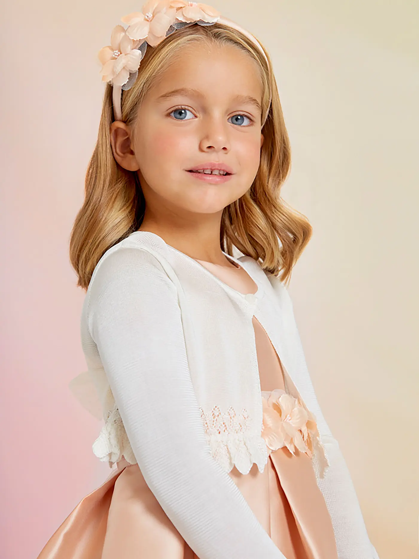 ABEL & LULA | Mädchen Strickbolero | weiss