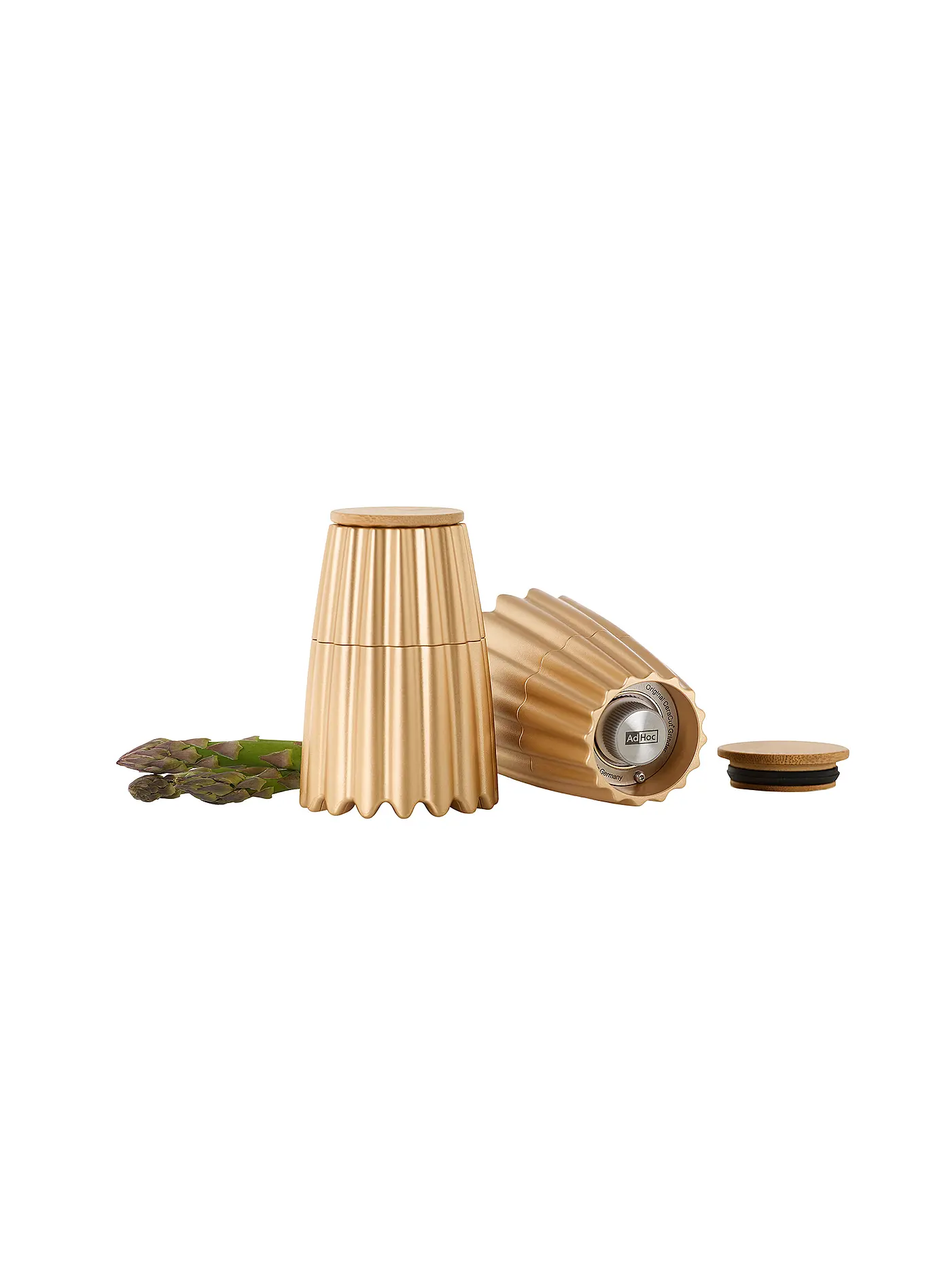 AD HOC | Salz- und Pfeffermühle 19,5cm MagTwo Gold / Bambus | gold