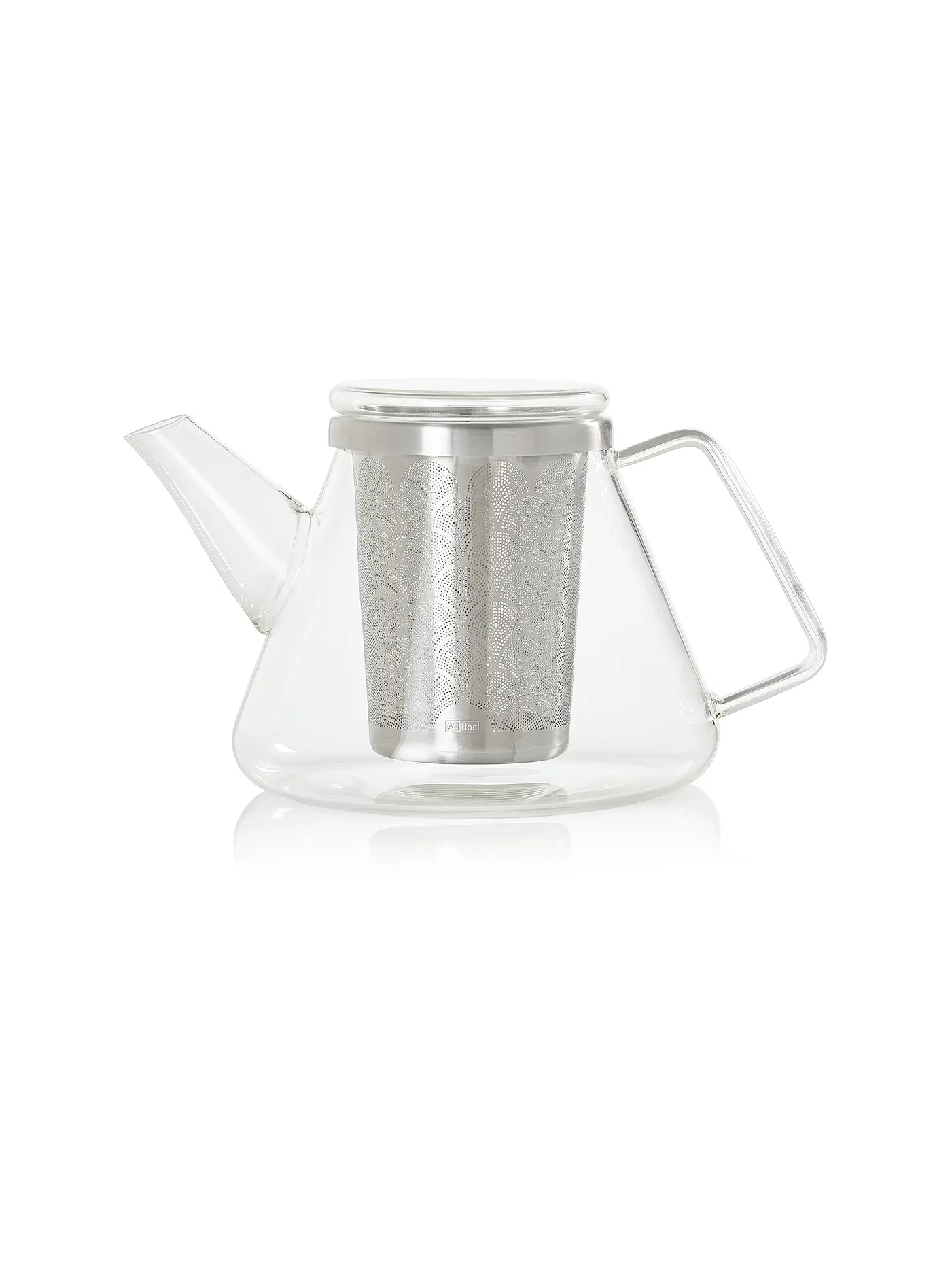AD HOC | Teekanne Fusion 1L Glas/Edelstahl | transparent