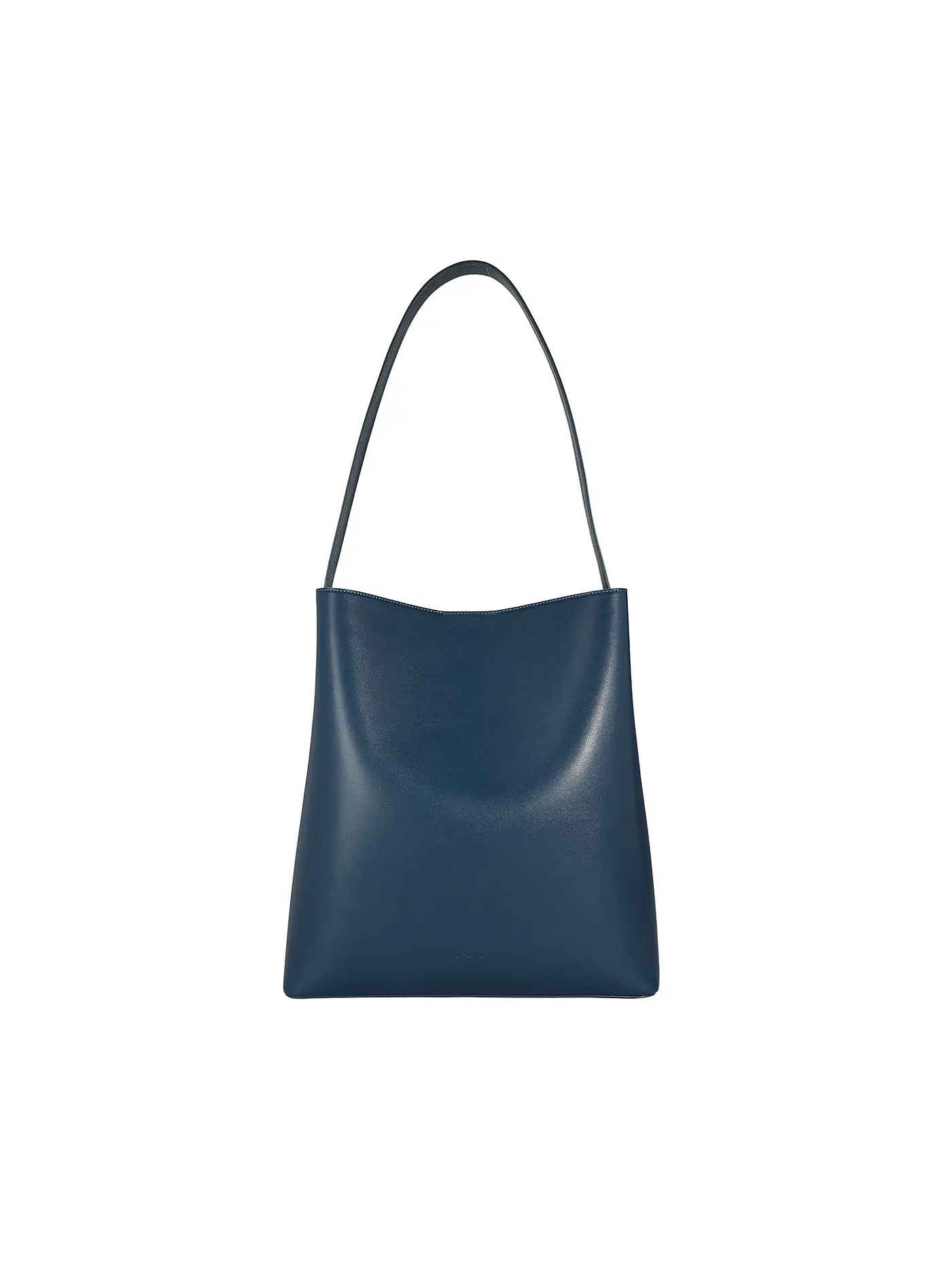 AESTHER EKME | Ledertasche - Bucket Bag DEMI LUNE | blau