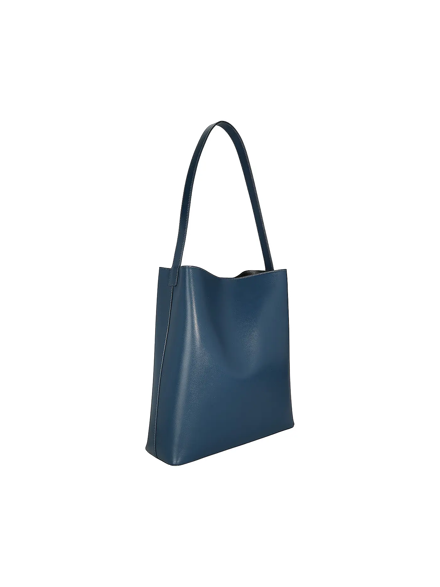 AESTHER EKME | Ledertasche - Bucket Bag DEMI LUNE | blau