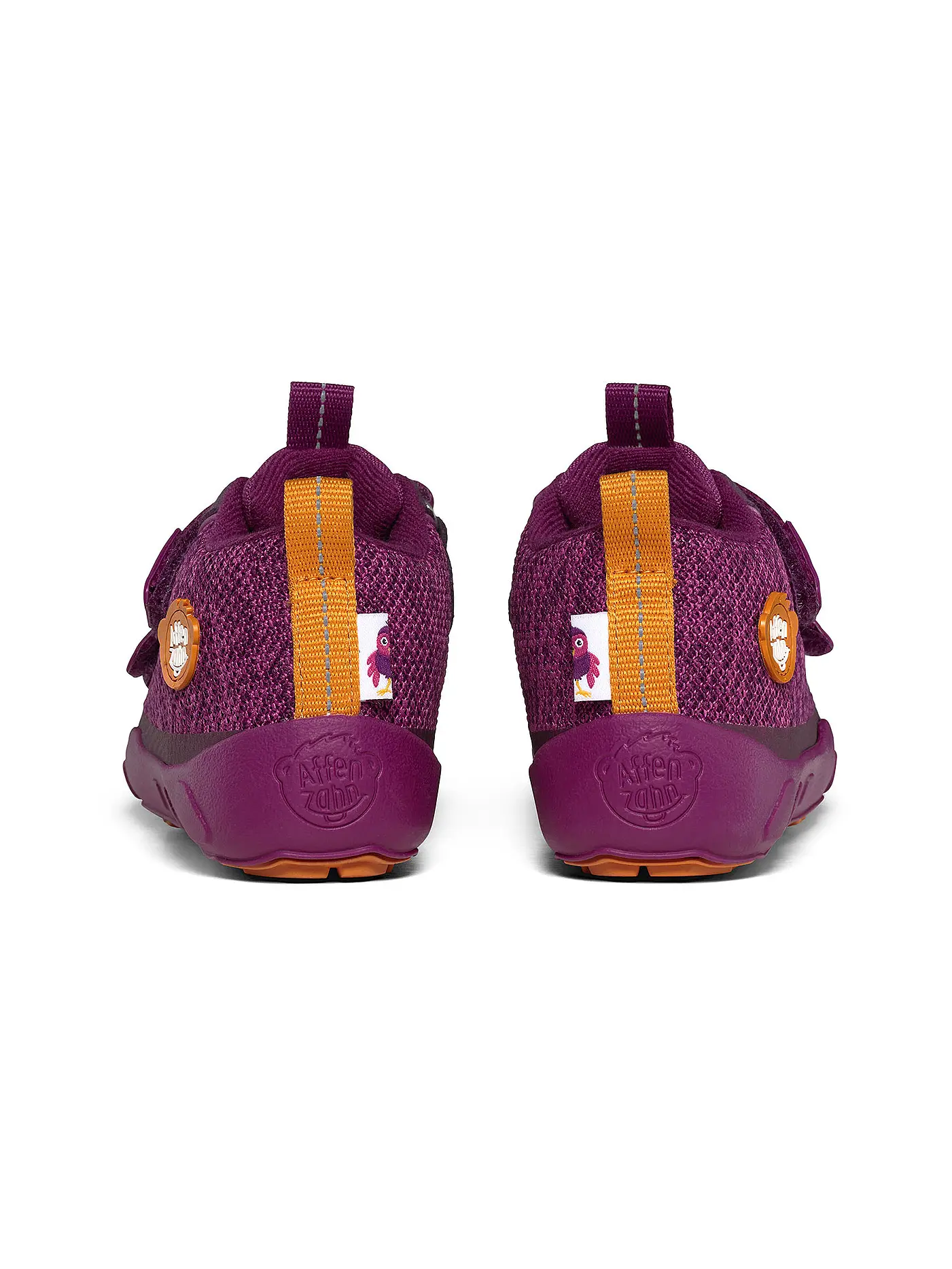 AFFENZAHN | Kinder Barfußschuhe - Übergangsschuhe KNIT HAPPY Vogel | beere