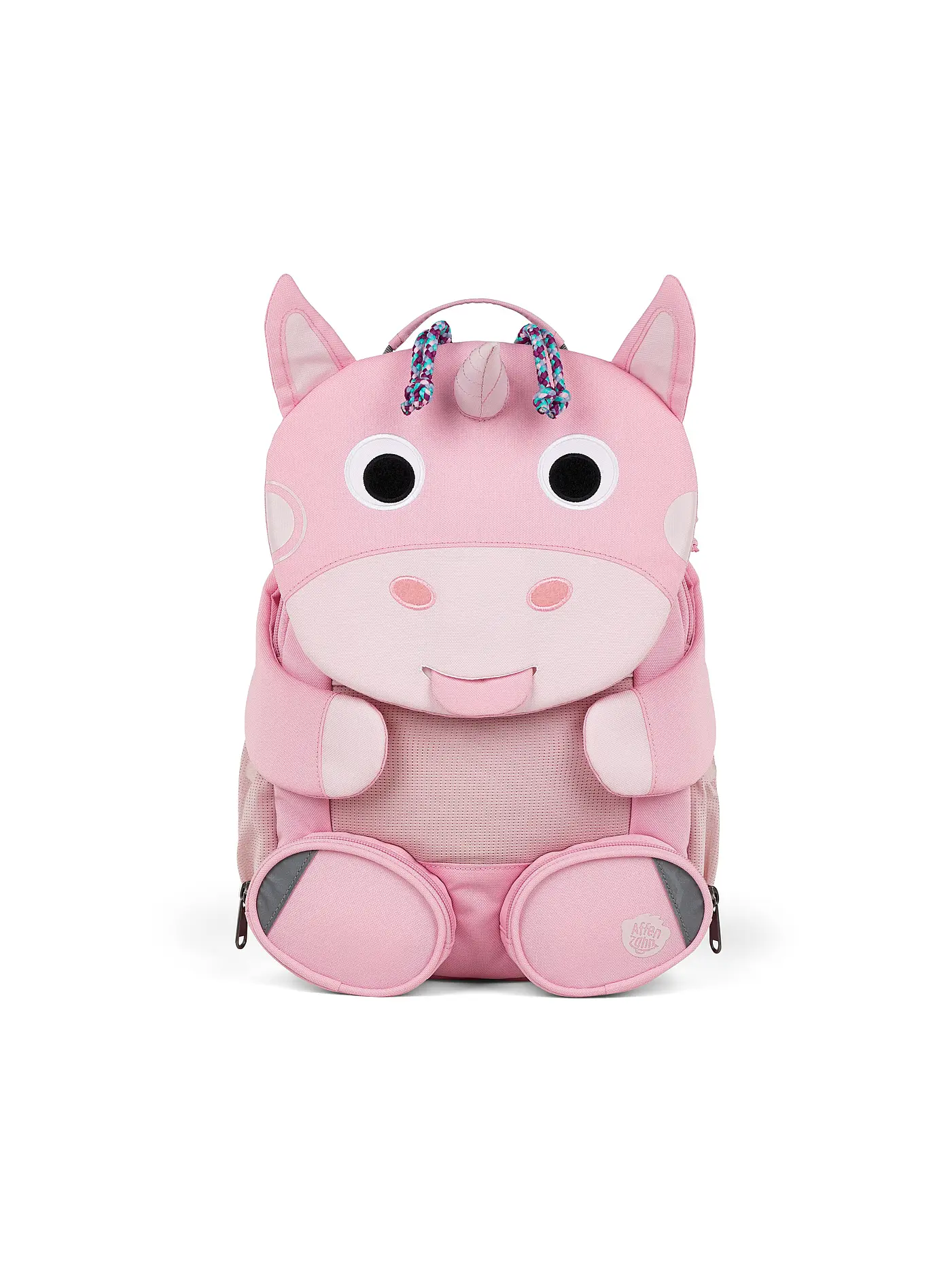 AFFENZAHN | Kinder Rucksack Großer Freund - Einhorn | pink