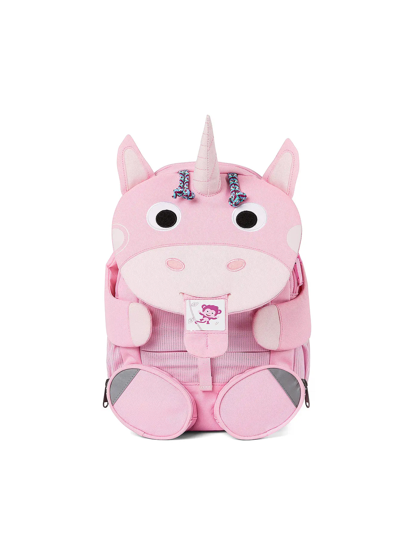AFFENZAHN | Kinder Rucksack Großer Freund - Einhorn | pink