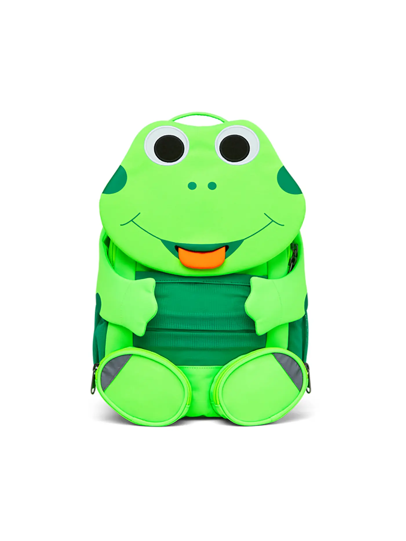 AFFENZAHN | Kinder Rucksack Großer Freund - Frosch | hellgrün