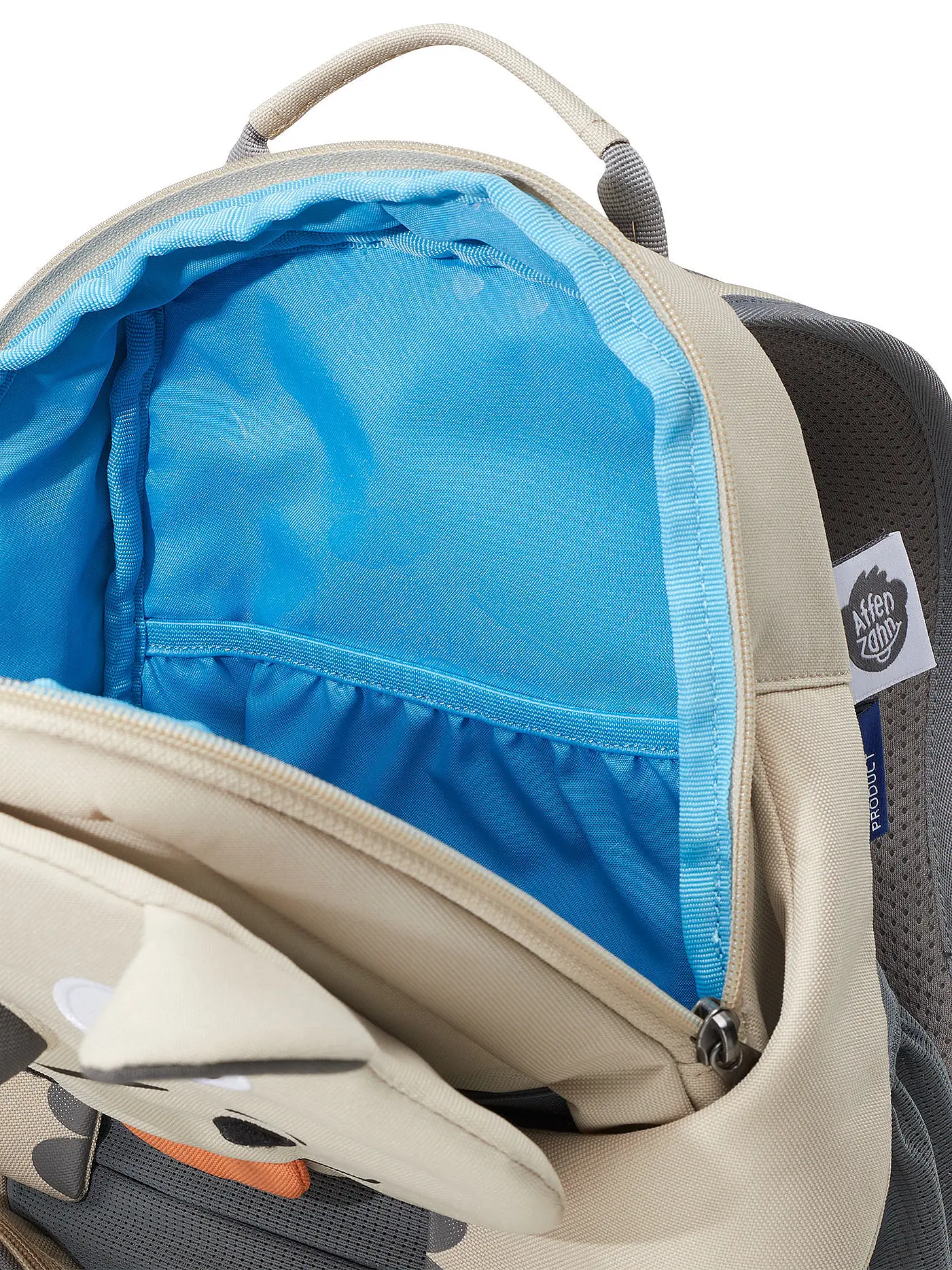 AFFENZAHN | Kinder Rucksack Großer Freund - Nashorn | grau