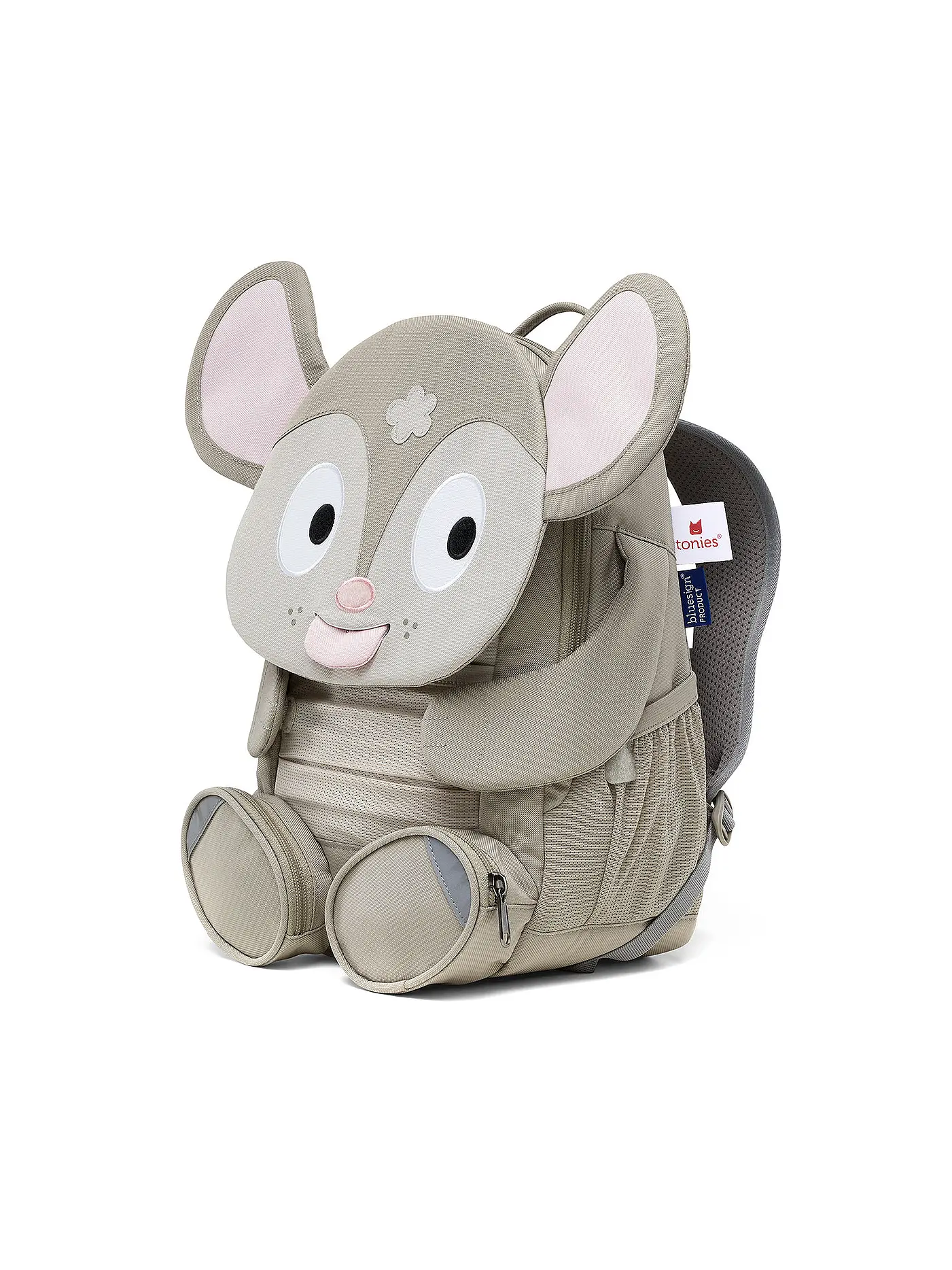 AFFENZAHN | Kinder Rucksack Großer Freund - Tonie Maus | grau
