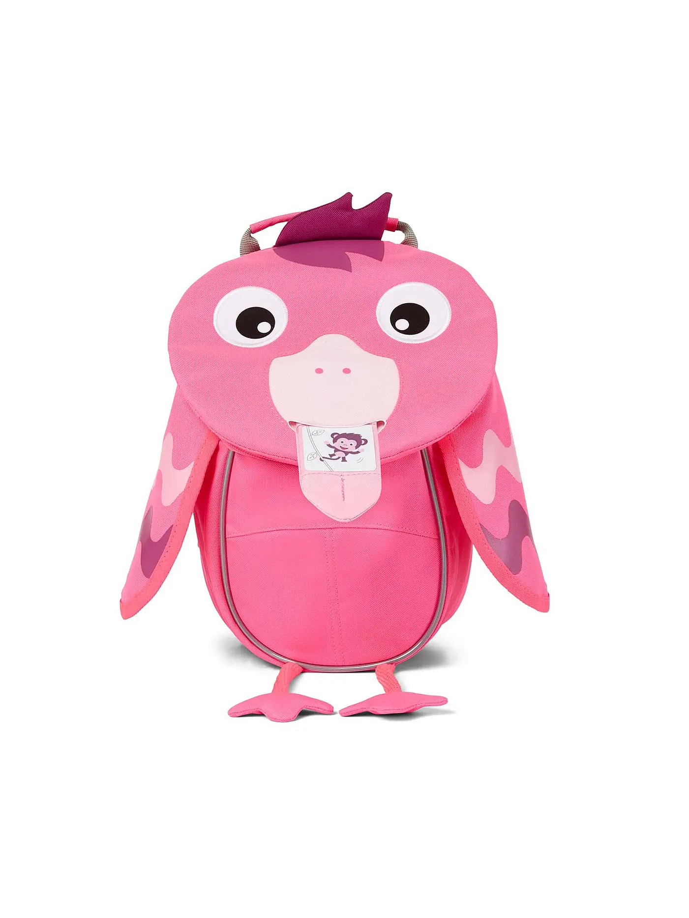 AFFENZAHN | Kinder Rucksack Kleine Freunde Neon - Flamingo | pink
