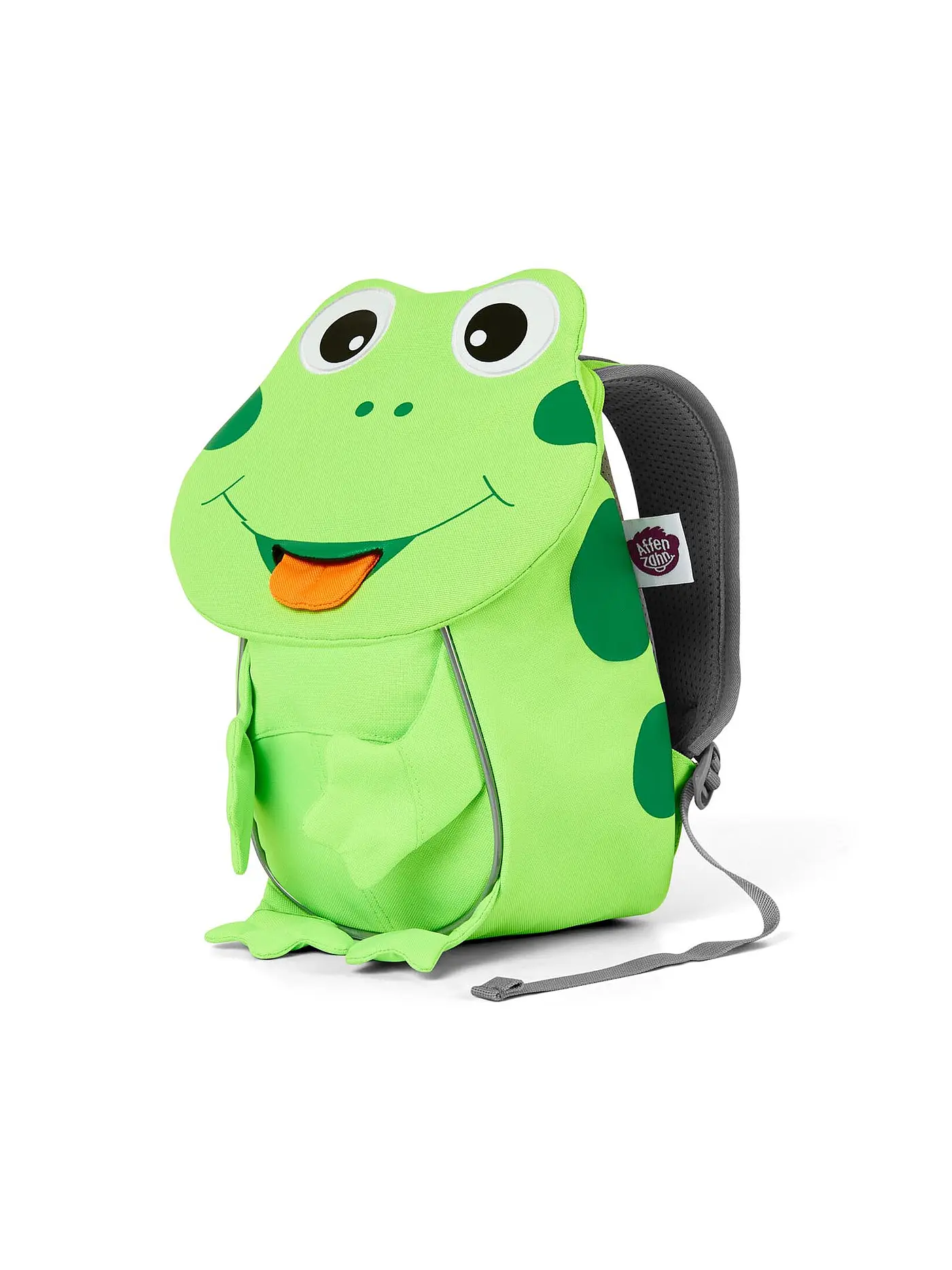 AFFENZAHN | Kinder Rucksack Kleine Freunde Neon - Frosch | grün