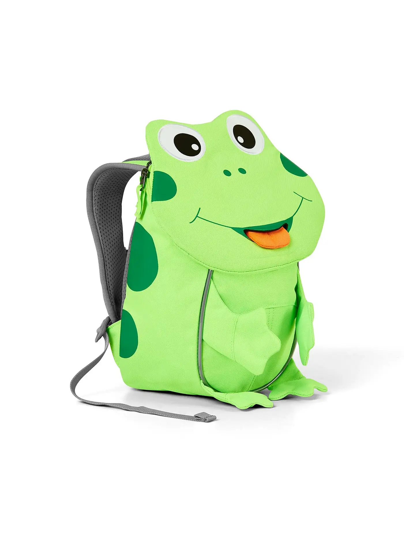 AFFENZAHN | Kinder Rucksack Kleine Freunde Neon - Frosch | grün