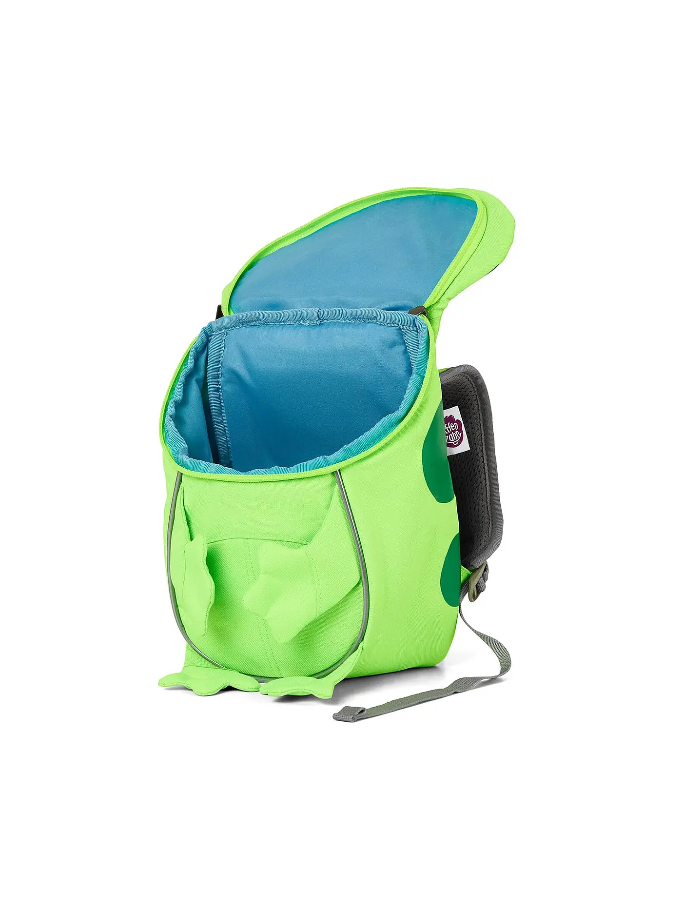 AFFENZAHN | Kinder Rucksack Kleine Freunde Neon - Frosch | grün