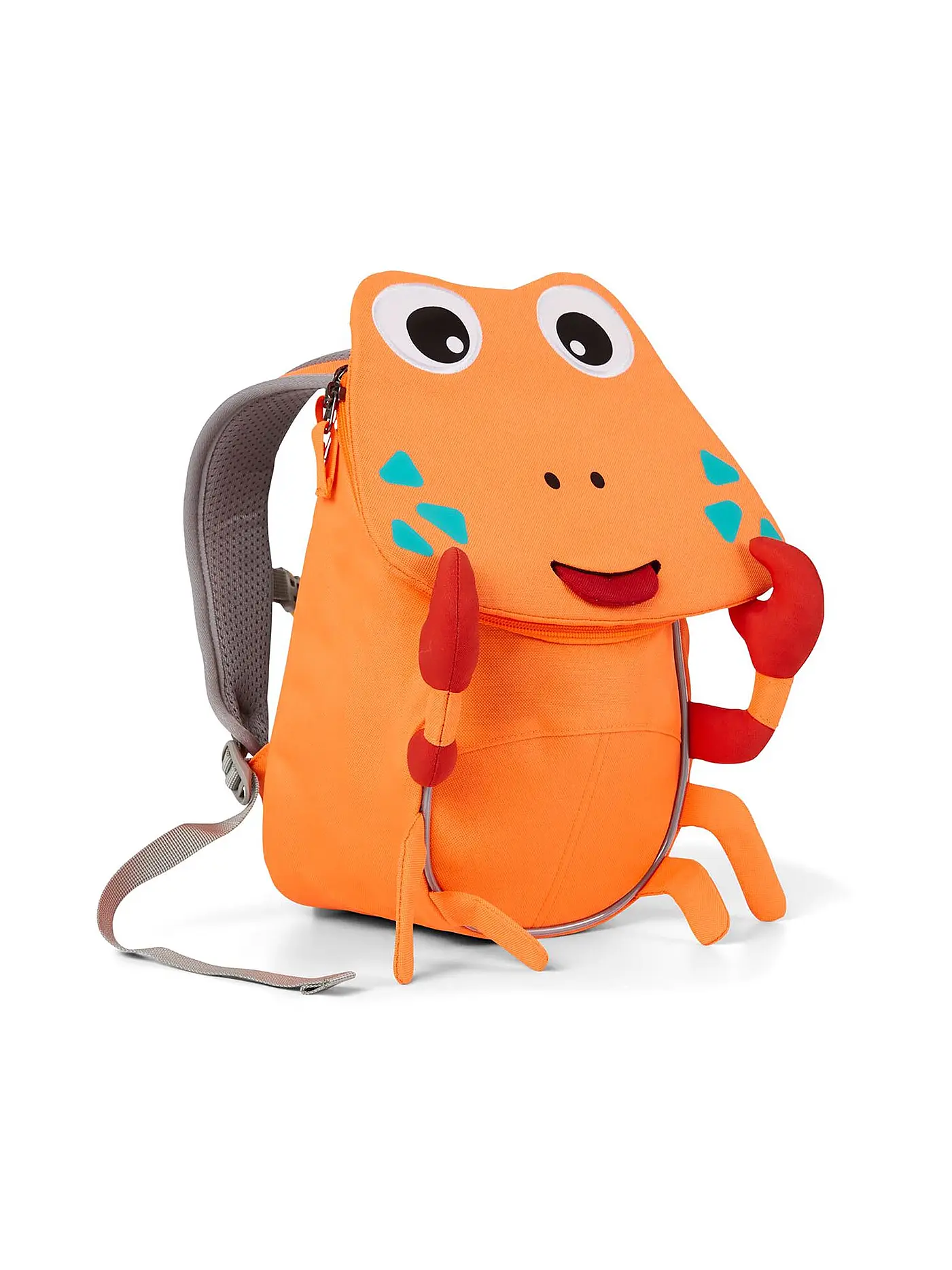 AFFENZAHN | Kinder Rucksack Kleine Freunde Neon - Krabbe | orange