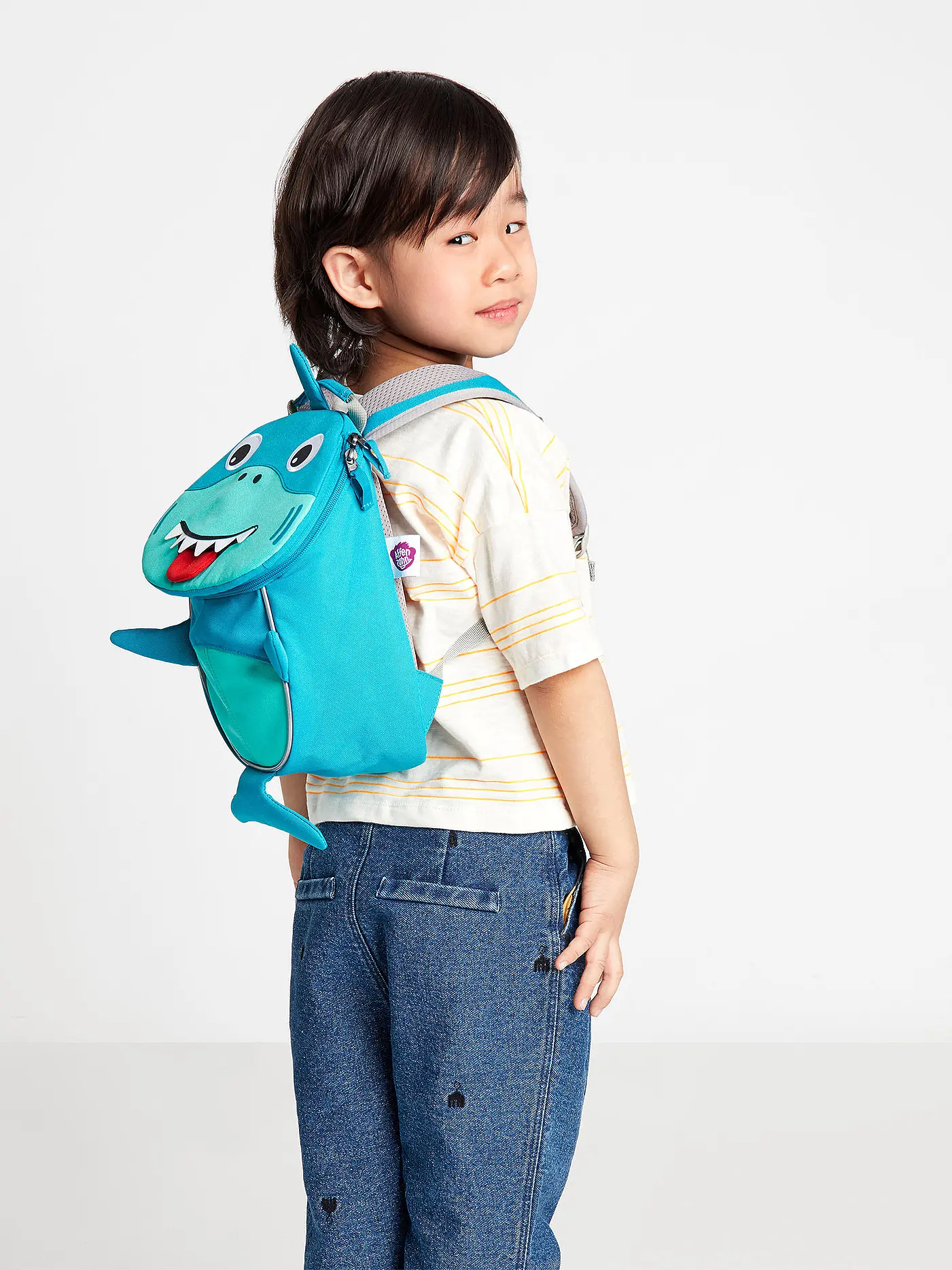 AFFENZAHN | Kinder Rucksack Kleiner Freund - Hai | türkis