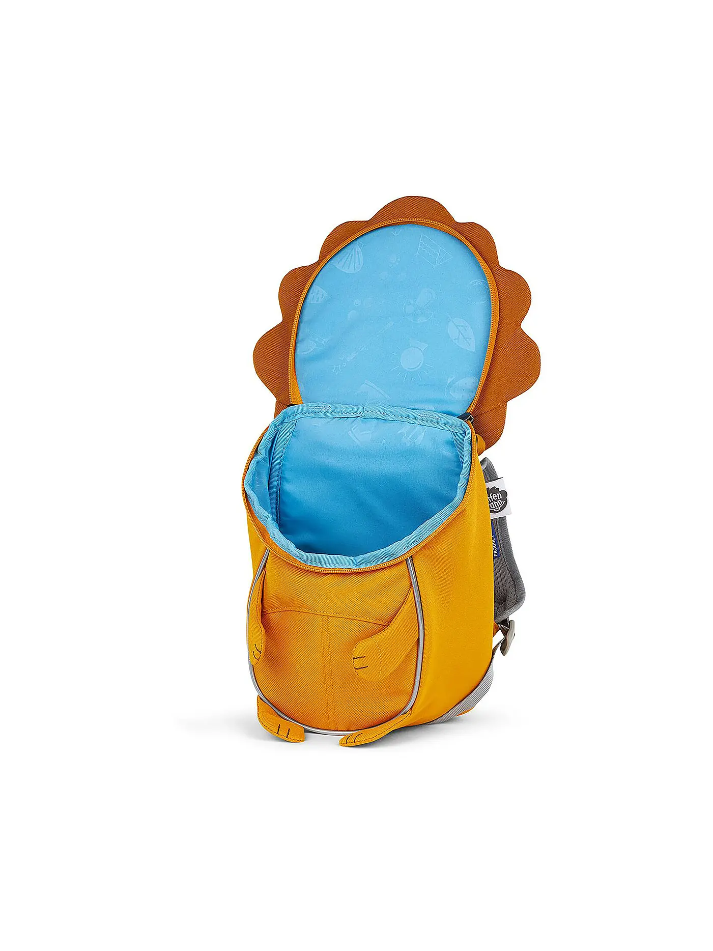 AFFENZAHN | Kinder Rucksack Kleiner Freund - Löwe | gelb