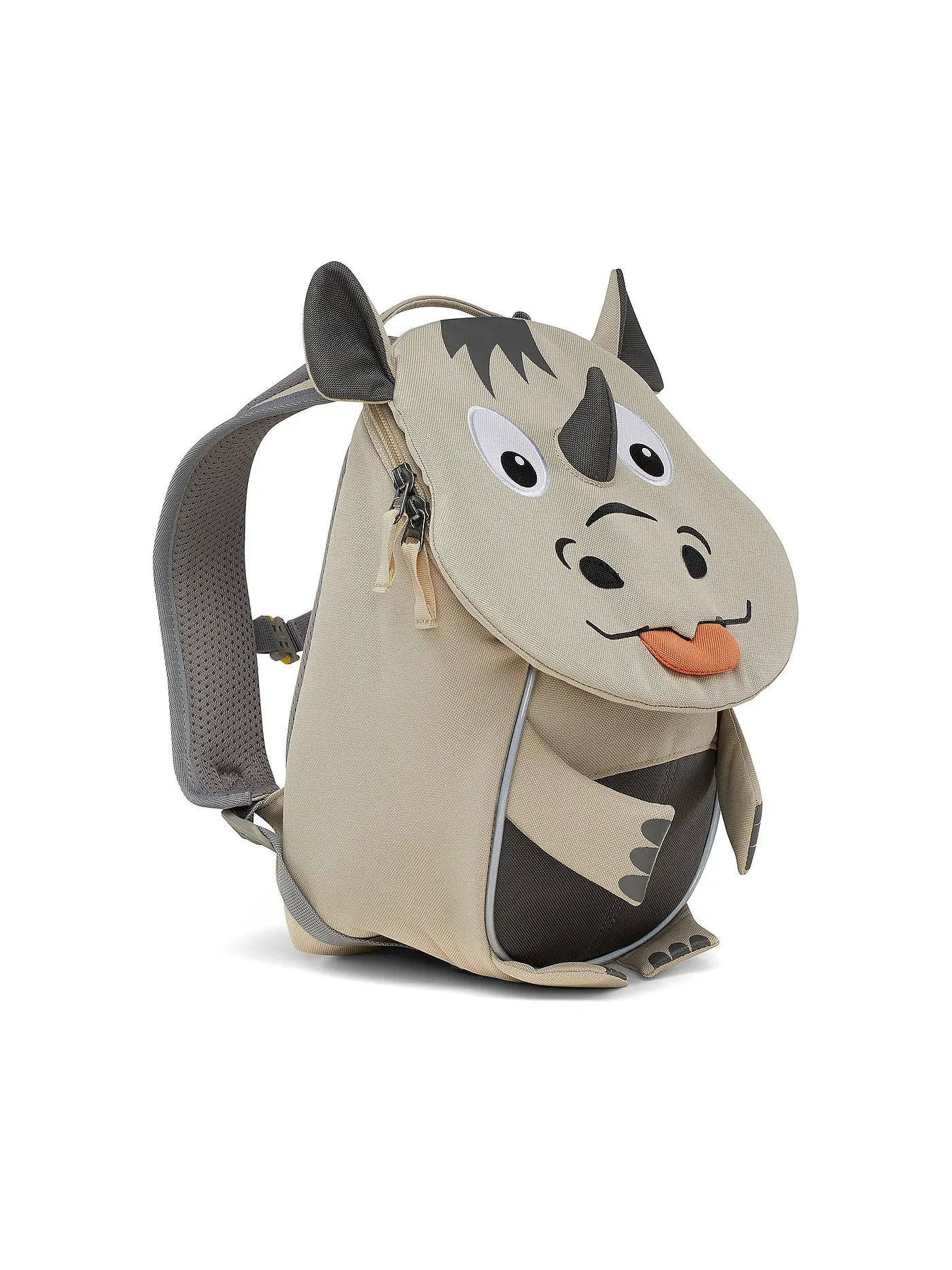 AFFENZAHN | Kinder Rucksack Kleiner Freund - Nashorn | grau