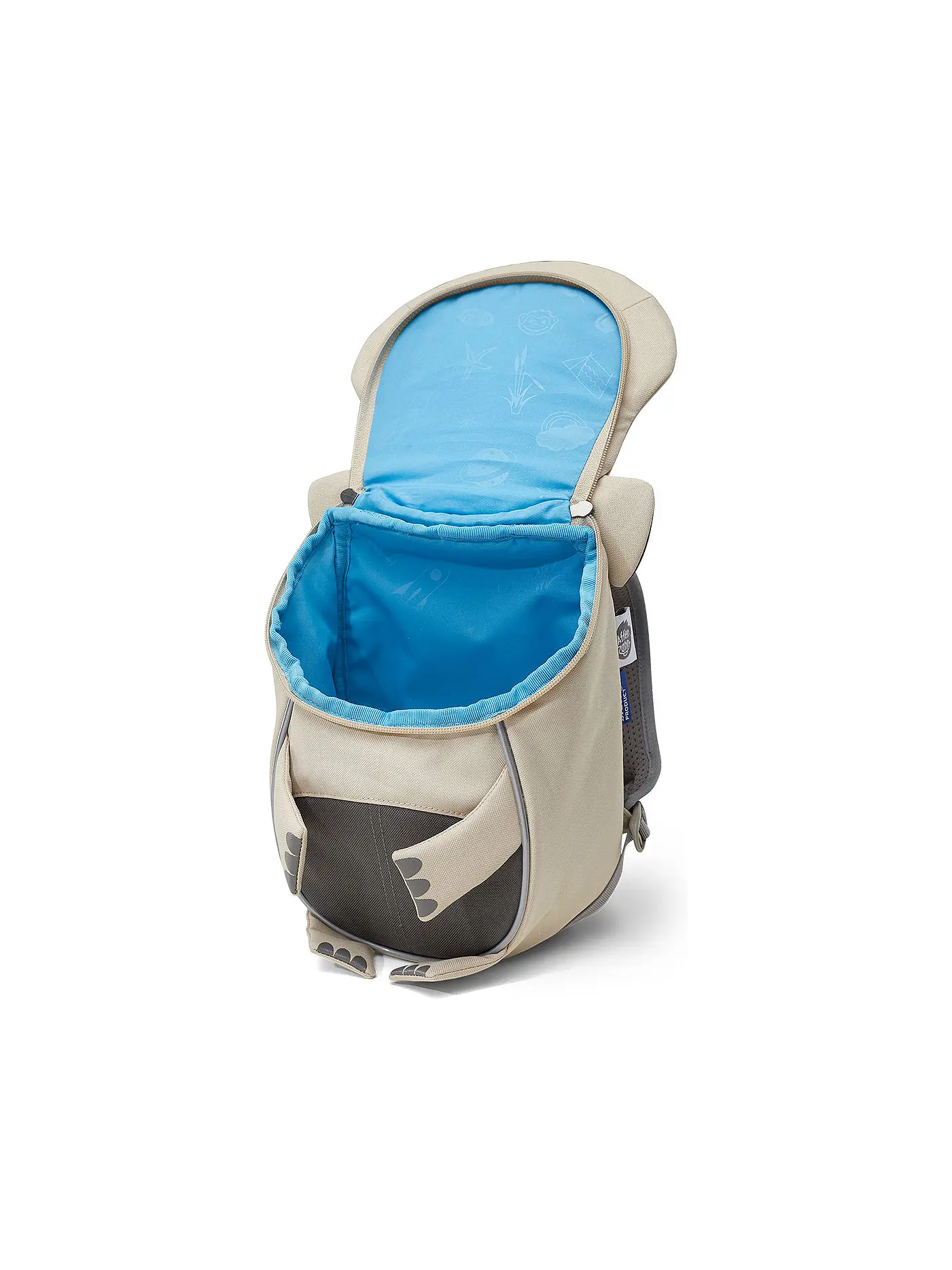 AFFENZAHN | Kinder Rucksack Kleiner Freund - Nashorn | grau