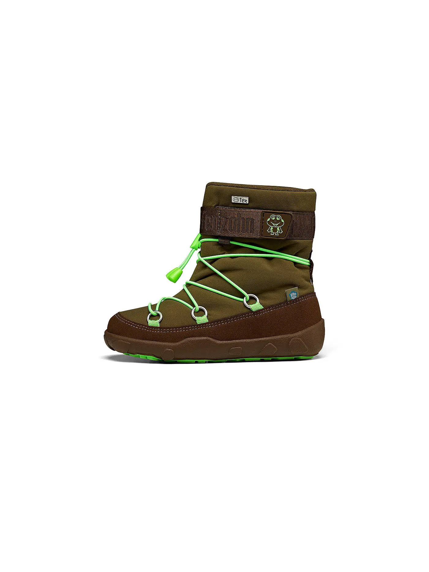 AFFENZAHN | Kinder Barfußschuhe -  Stiefel SNOWY TUKAN | grün