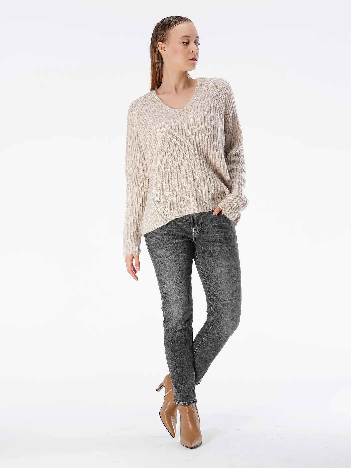 AG | Jeans Slim Fit EX-BOYFRIEND | grau