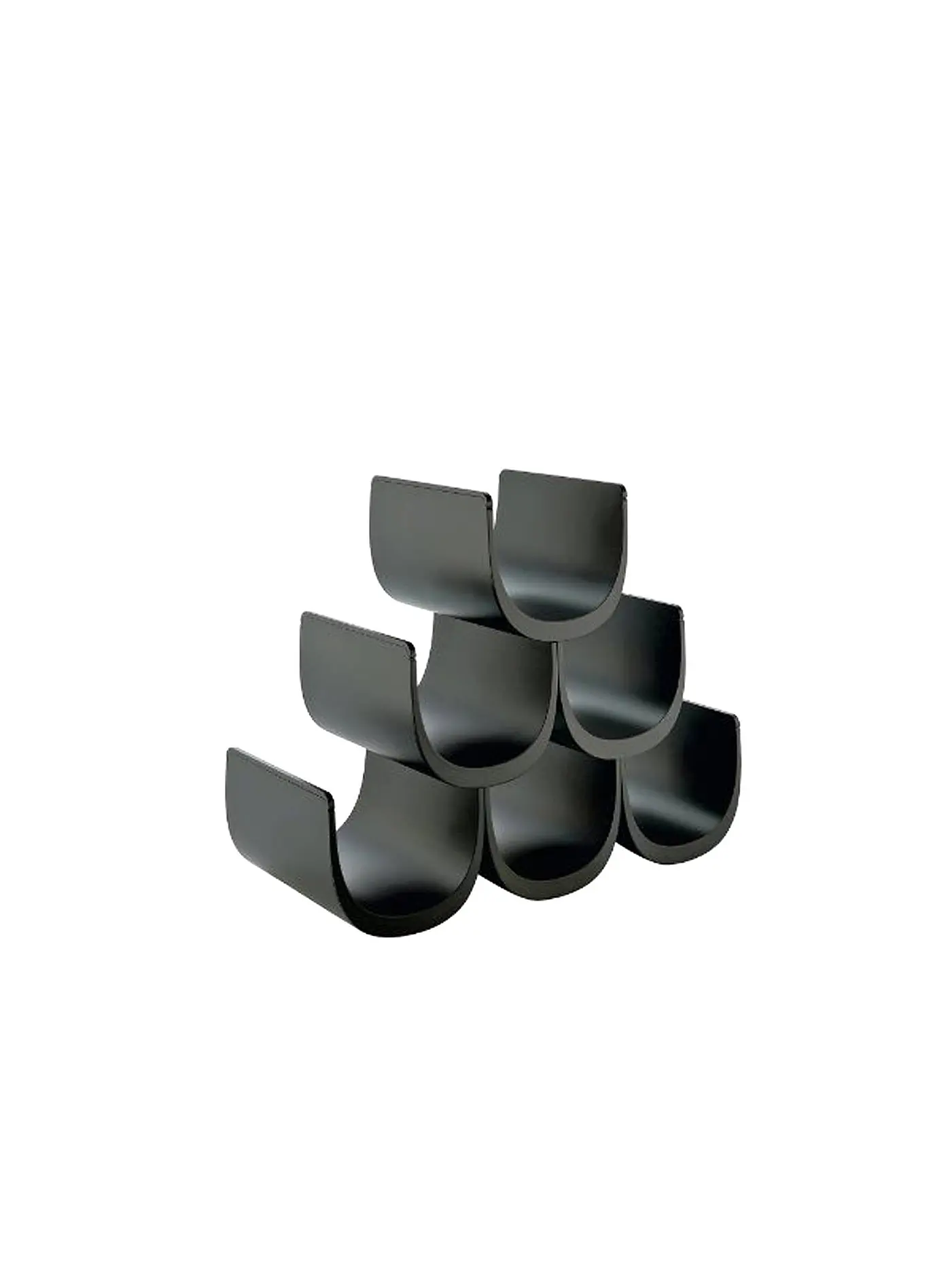 ALESSI | Flaschenregal "Noe" für 6 Flaschen | schwarz