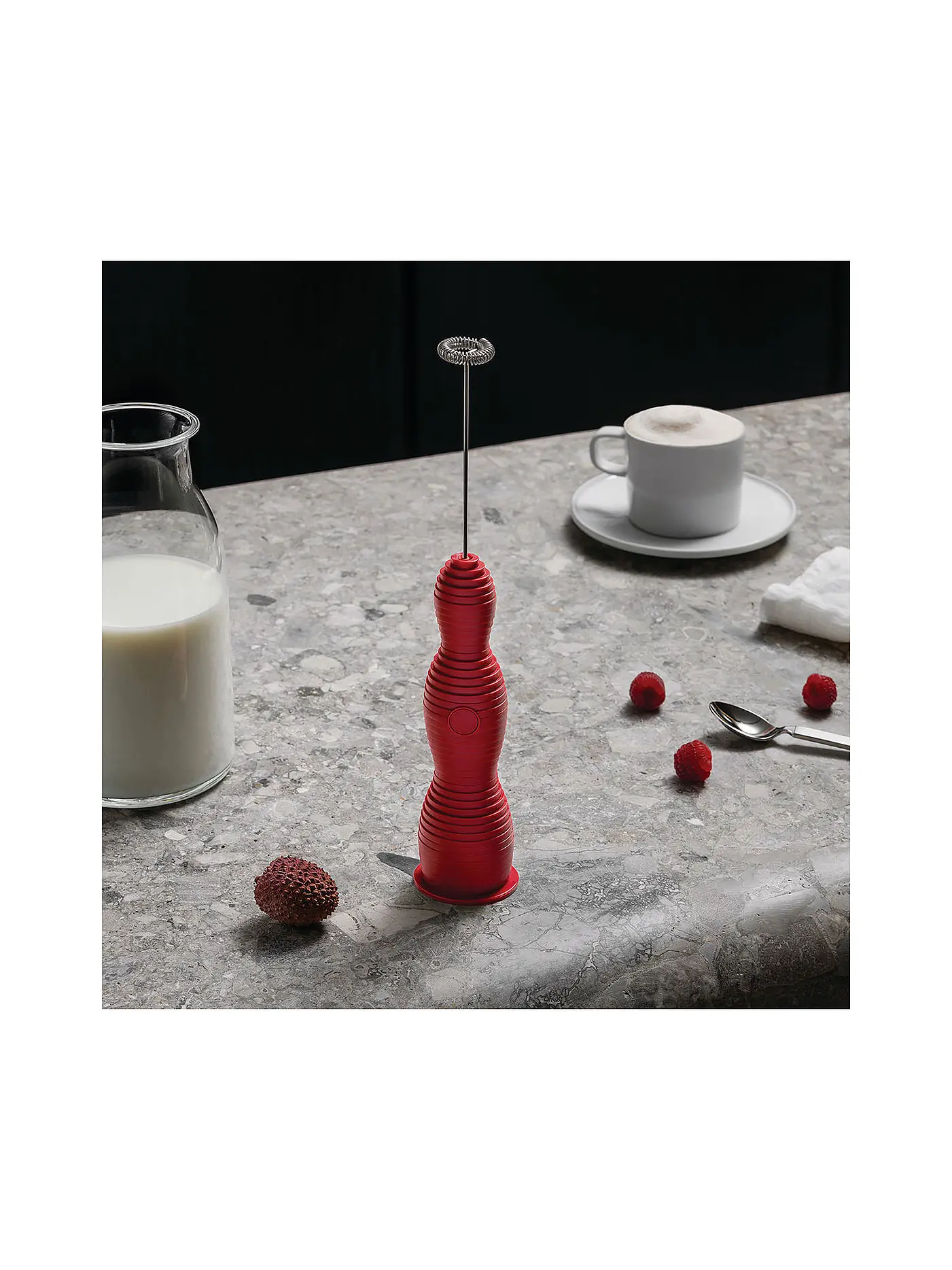 ALESSI | Milchschäumer Pulcina Rot | rot