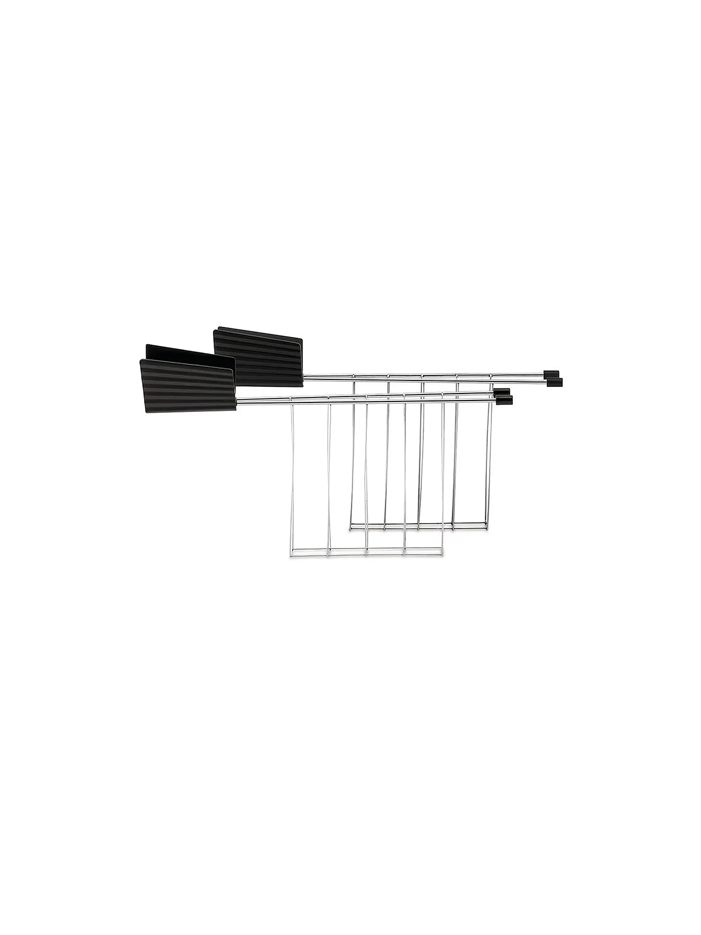 ALESSI | Sandwichzange Plisse 2er Schwarz MDL08 RACK B | schwarz