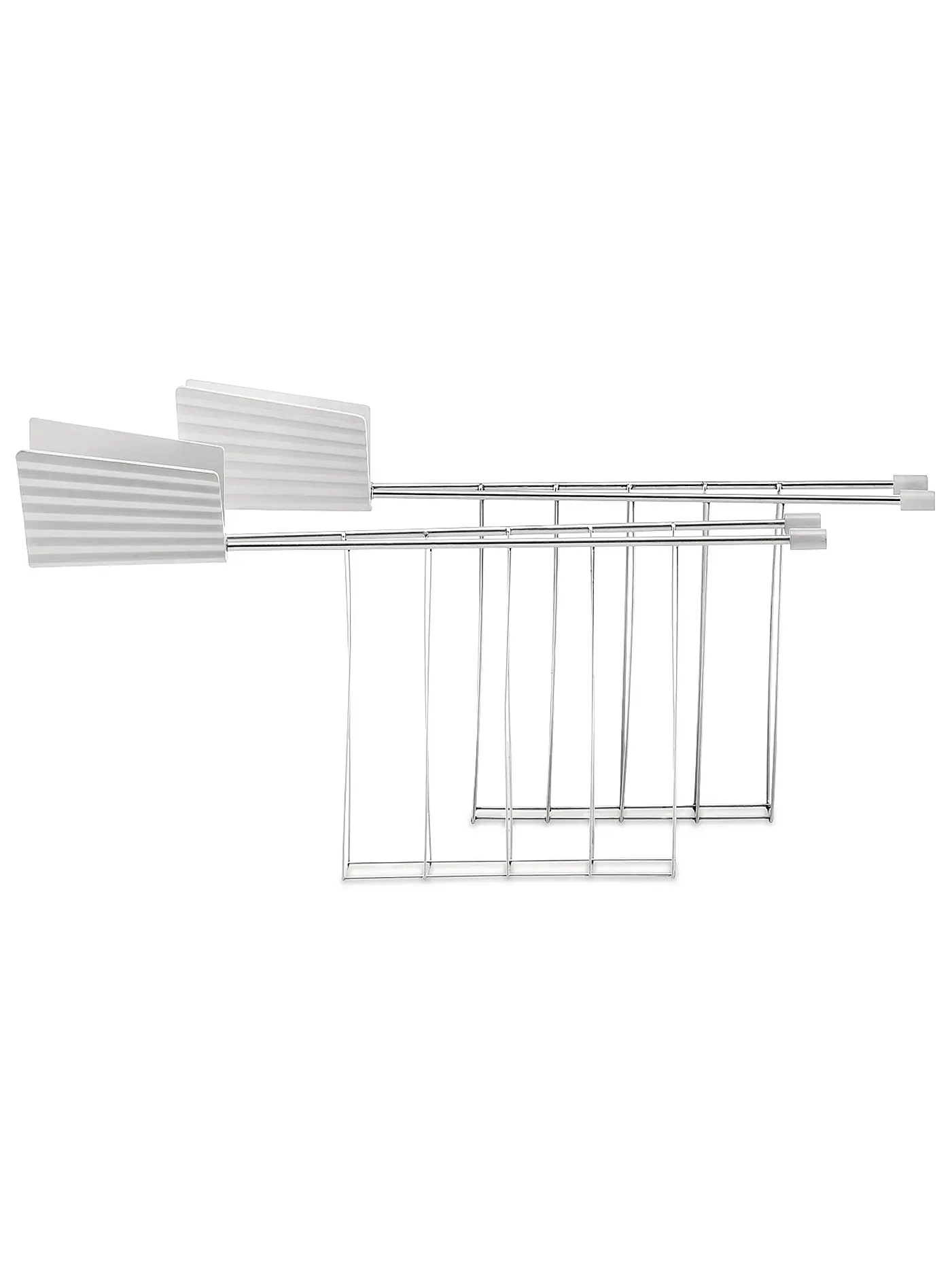ALESSI | Sandwichzange Plisse 2er Schwarz MDL08 RACK B | weiss