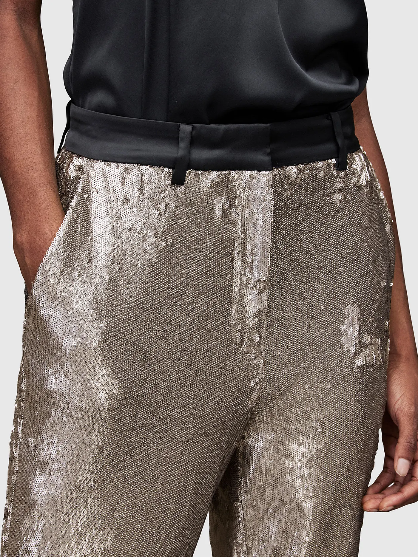 ALLSAINTS | Hose LEIGH SEQUIN | silber