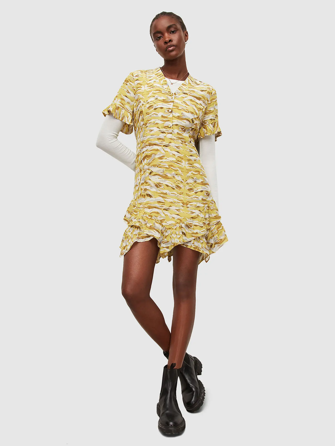 ALLSAINTS | Kleid Frankie Oniyuri | gelb